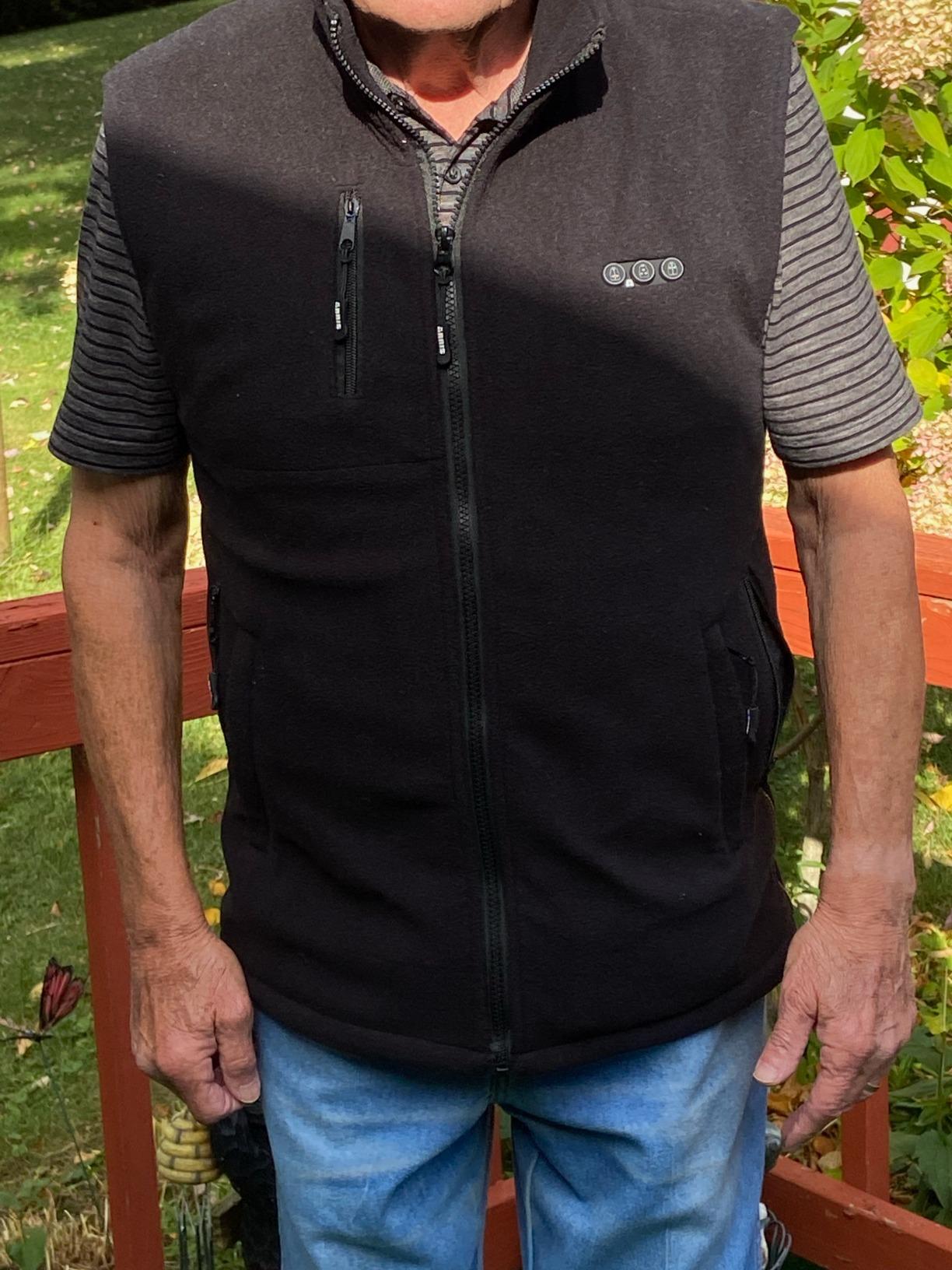 ARRIS Fleece Heated Vest for Men with Battery Pack Included, Size Adjustable 8 Heating Zones for Hunting customer photo 2
