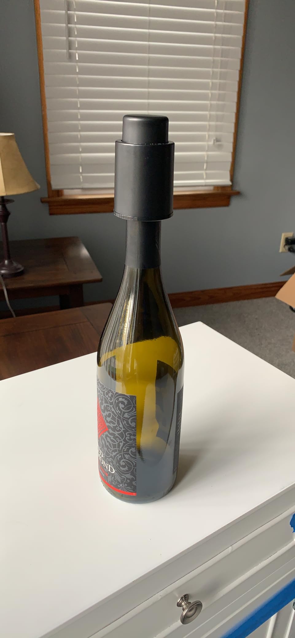 VINABON Vacuum Wine Stopper Set [Pack of 2] - Updated 2026 Preserves Freshness and Flavor for 15 Days. Improved One Pump Button Design, 100% Leak Proof Seal in Any Position. Includes WineGuide eBook customer photo 1