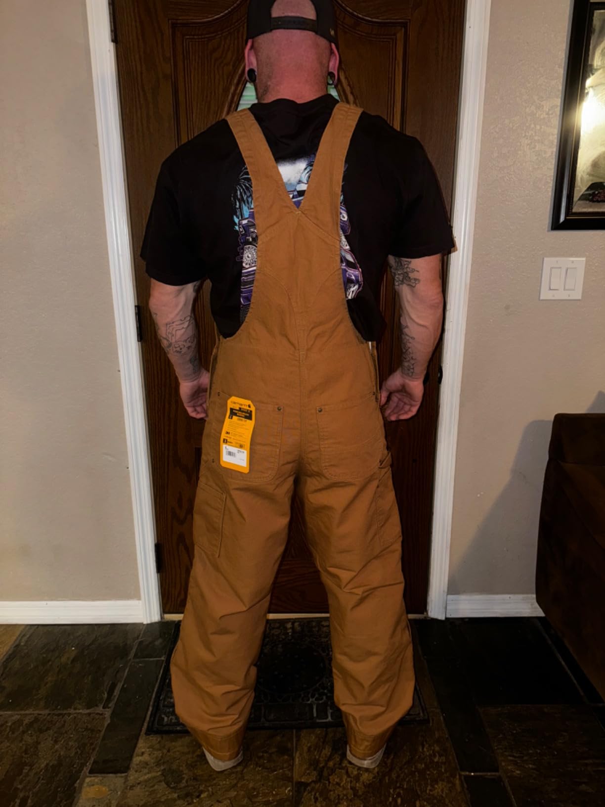 Carhartt Men's Washed Duck Insulated Bib Overall customer photo 2