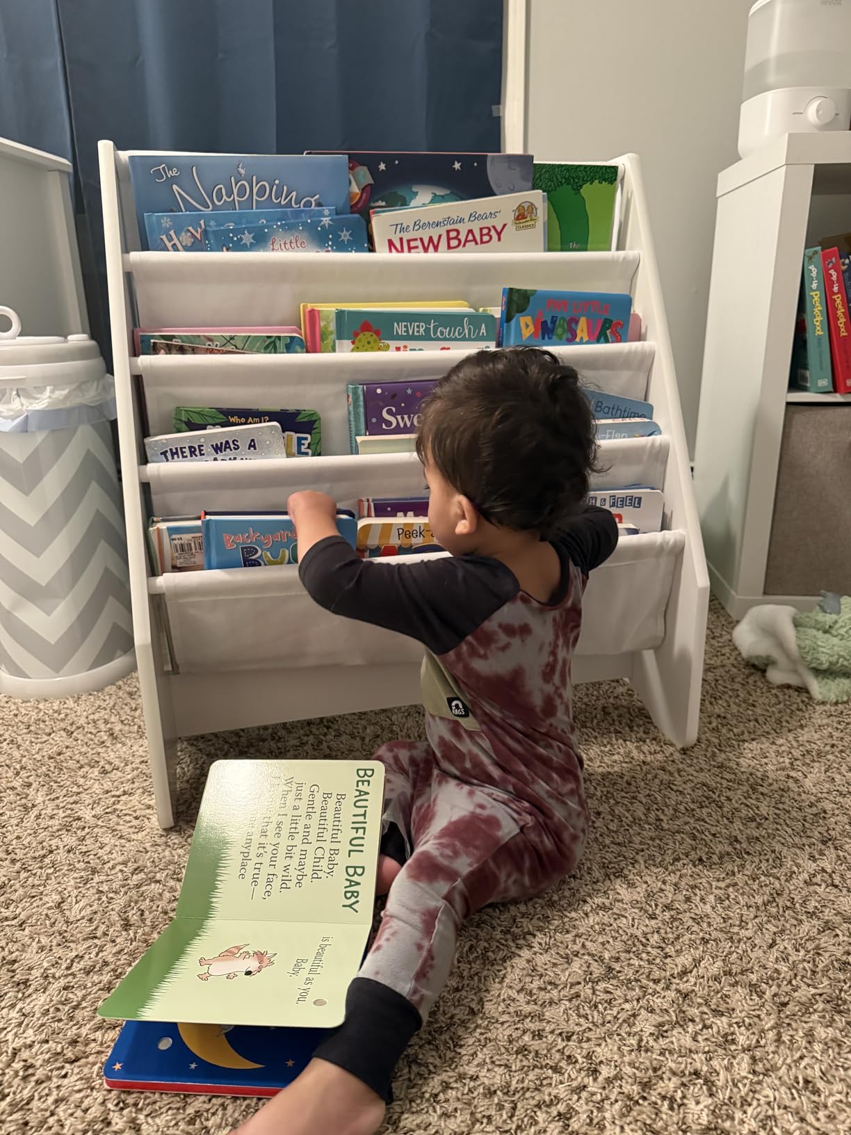 UTEX Kids Bookshelf Storage, Thick Cotton Sling Book Shelf for Kids Rooms customer photo 1