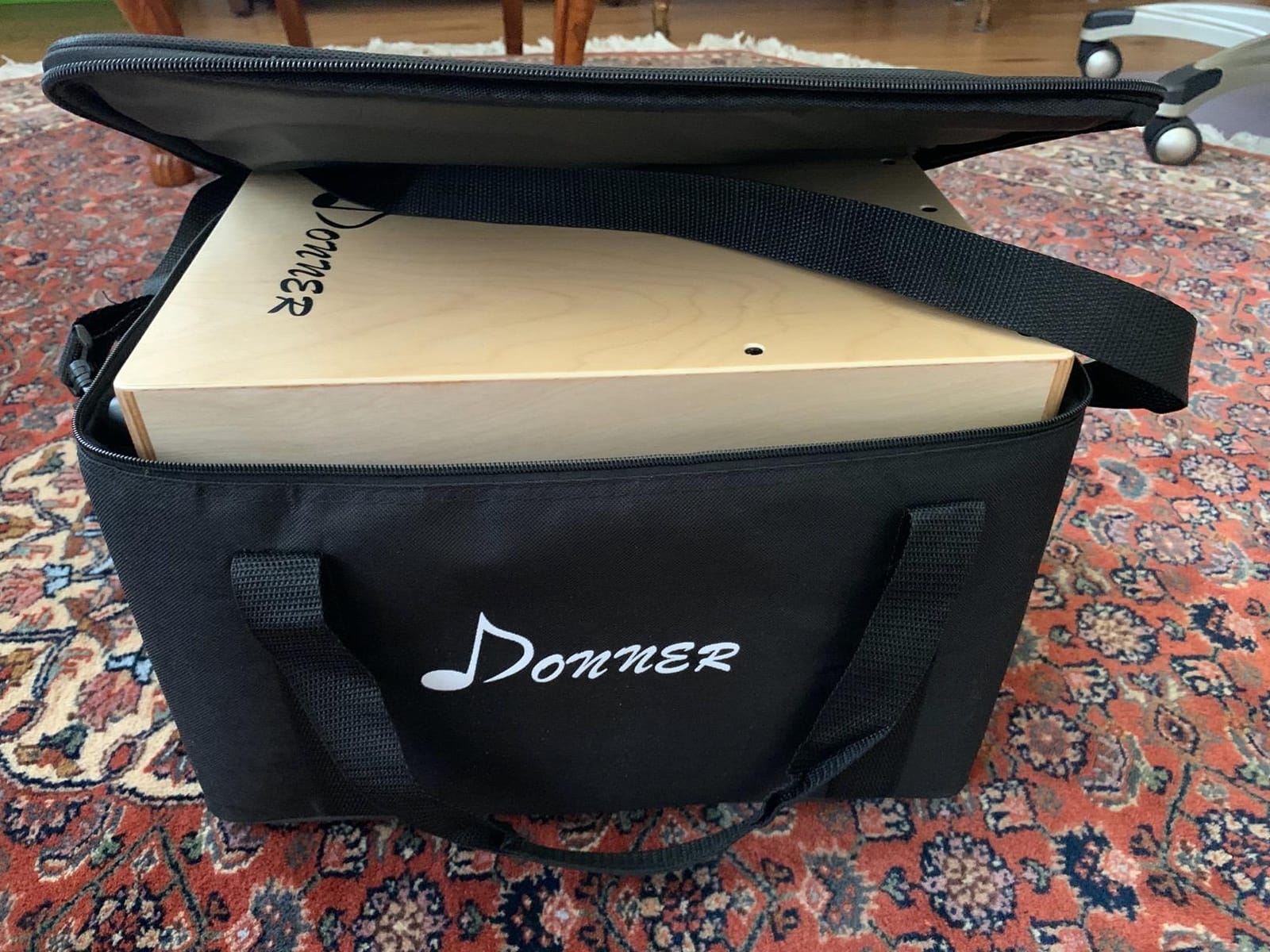 Donner Cajon Box Drum Full Size, Percussion Instrument Gifts for Adults Teens, Hand Crafted Birchwood Beat Box, Jam Cajon Drum Box, Portable with Adjustable Straps Travel Backpack customer photo 1