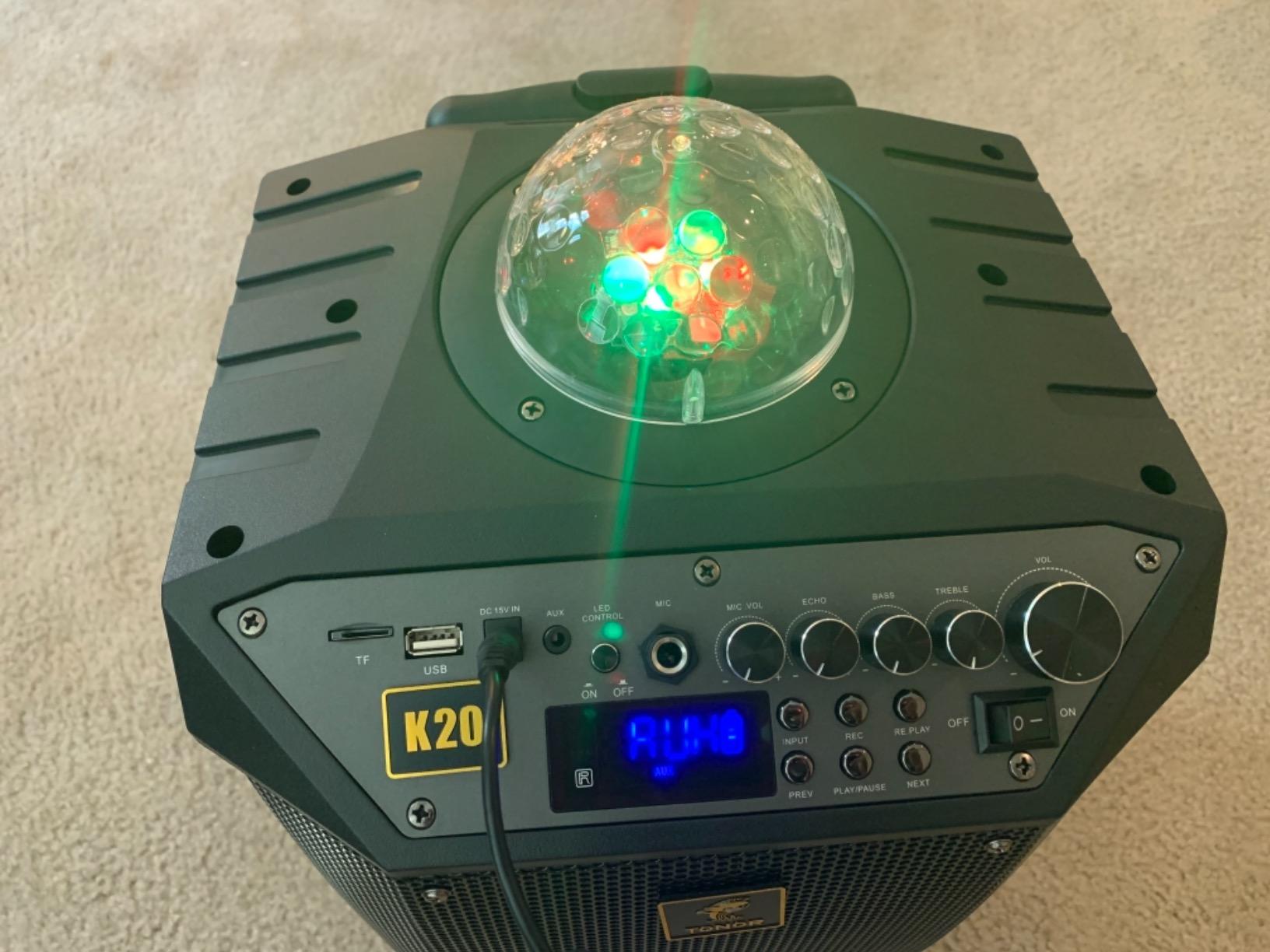 TONOR Wireless Karaoke Machine for Adults, PA System Portable Bluetooth Singing Speaker with 30 m/100 ft Dual Wireless Microphones Microfono, Disco Ball for Home Karaoke, Party, Class and Church K20 customer photo 2