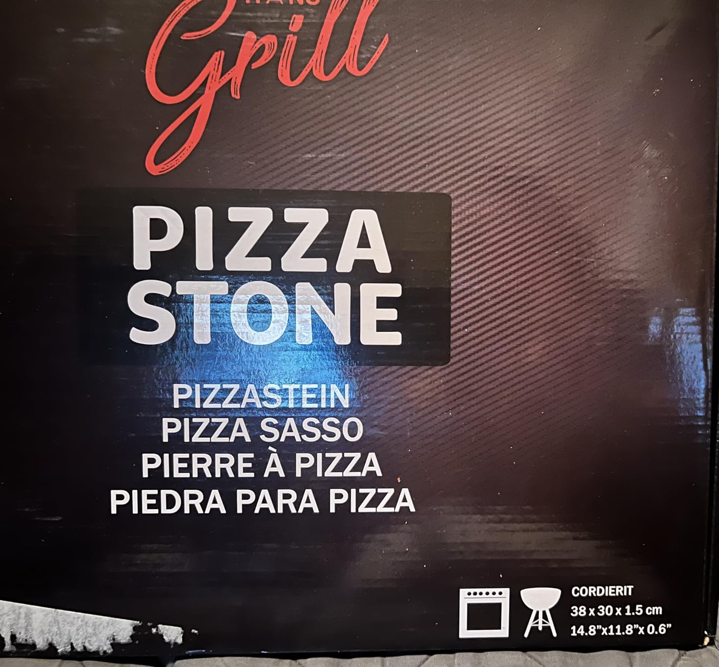 Hans Grill Circular Pizza Stone, 15 Inch Cordierite Stone with Wooden Peel customer photo 1