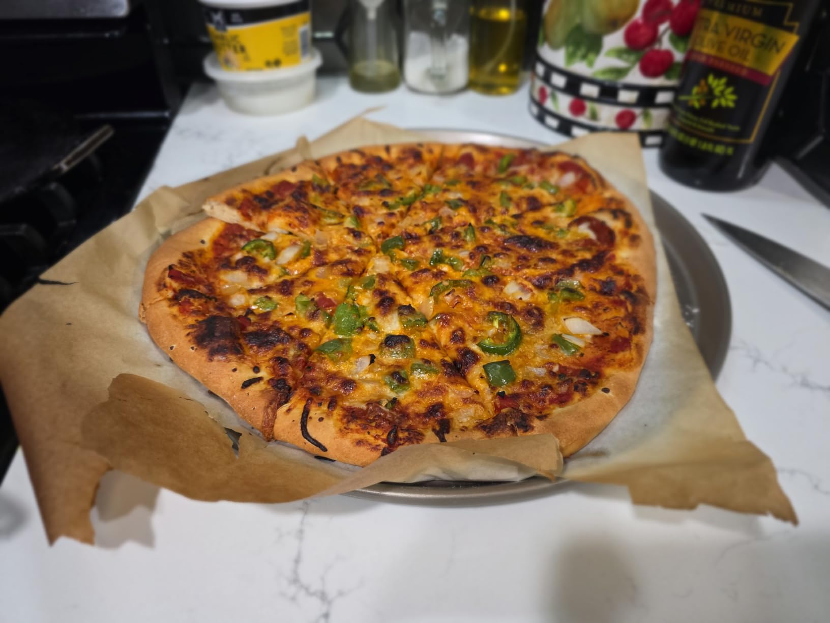 Hans Grill Circular Pizza Stone, 15 Inch Cordierite Stone with Wooden Peel customer photo 2