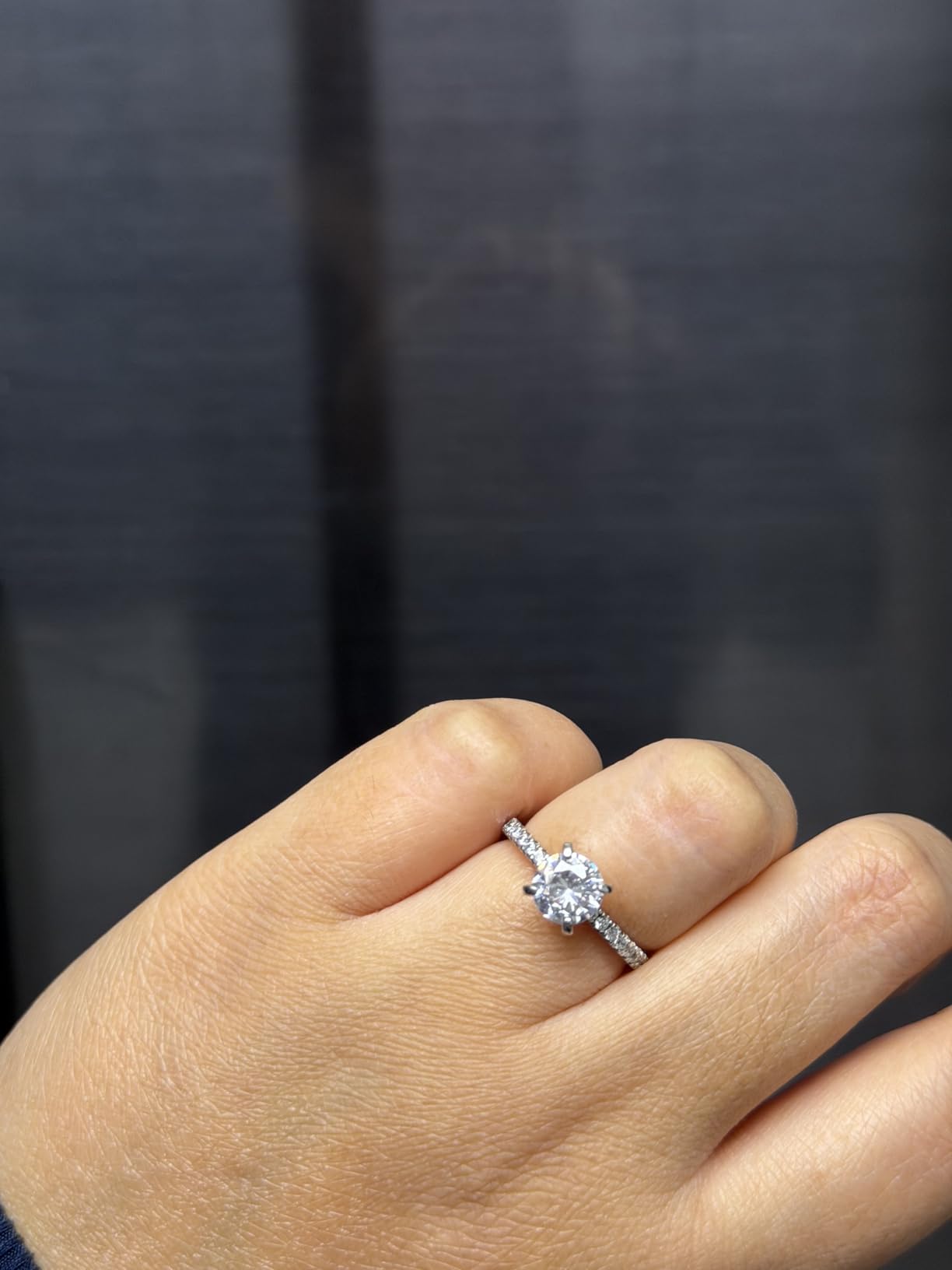 EAMTI 925 Sterling Silver Engagement Rings for Women Round Cut Size 3-13 | 1.2CT, 14K Gold Plated, CZ Wedding Band, Travel Rings, Solitaire, Cubic Zirconia, Stunning Wedding Promise Rings customer photo 1