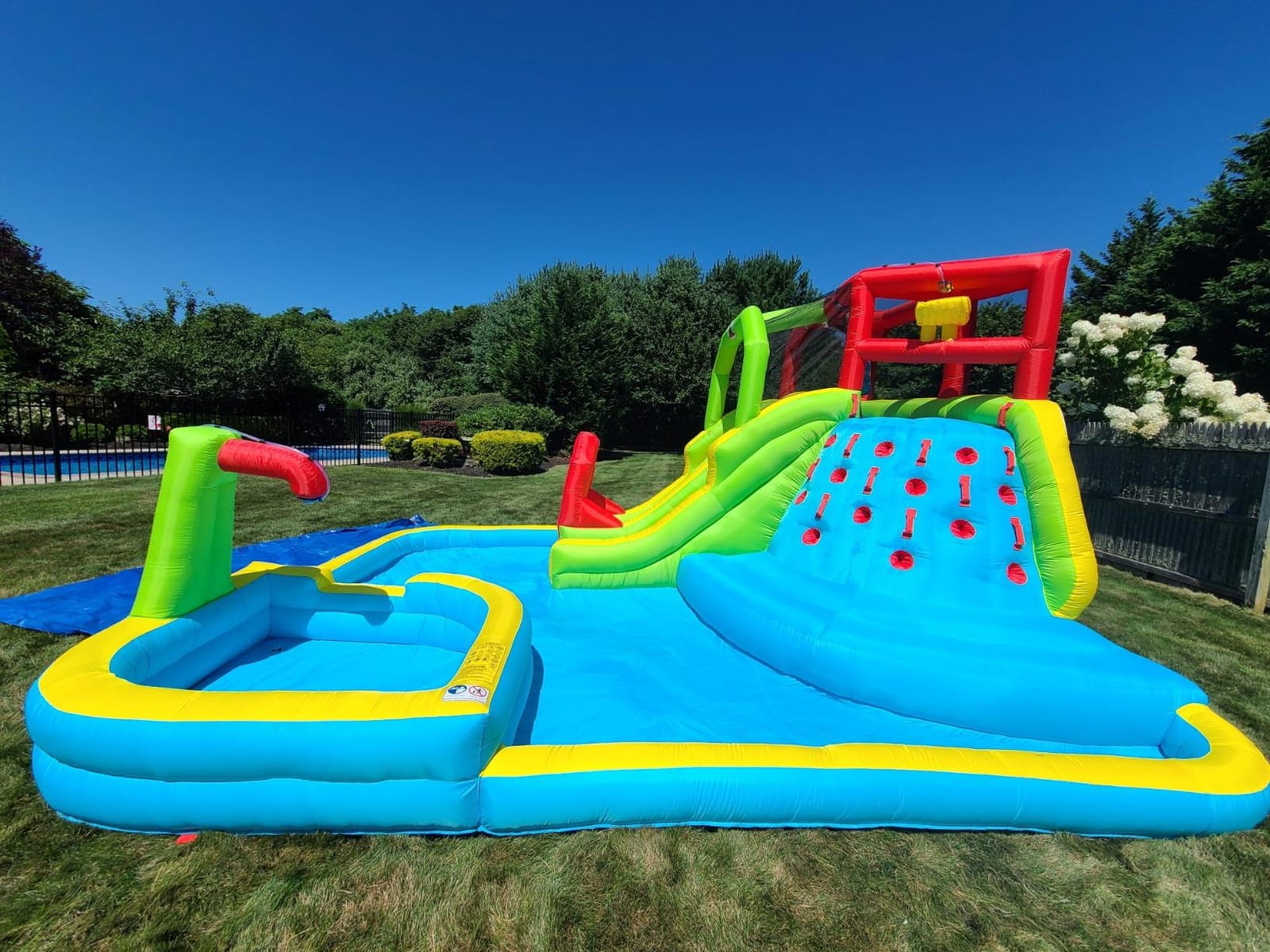 WELLFUNTIME Inflatable Water Slide Park, Bouncy Castle with Deep Pool, 191 x 157.5 x 100 Inch, Jumping Castle with Air Blower customer photo 2