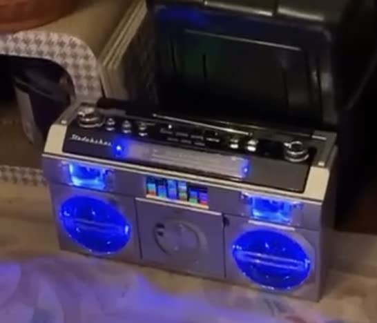 Studebaker SB2145R 80's Retro Street Bluetooth Boombox with FM Radio, CD Player, LED EQ, 10 Watts RMS Power and AC/DC in Red customer photo 2