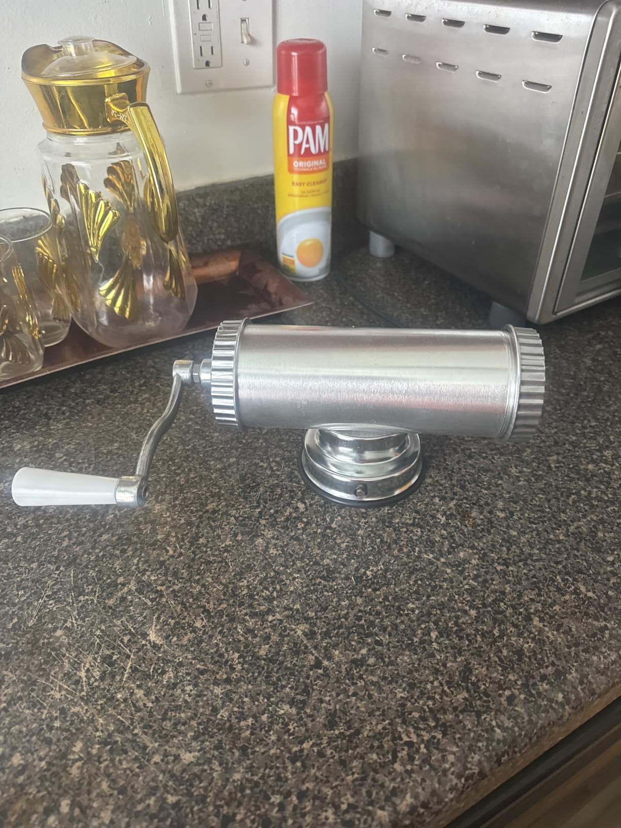 Lawei 2 LBS Sausage Stuffer - Horizontal Kitchen Stuffing Maker Stainless Steel Meat Sausage Machine for Household Commercial customer photo 2