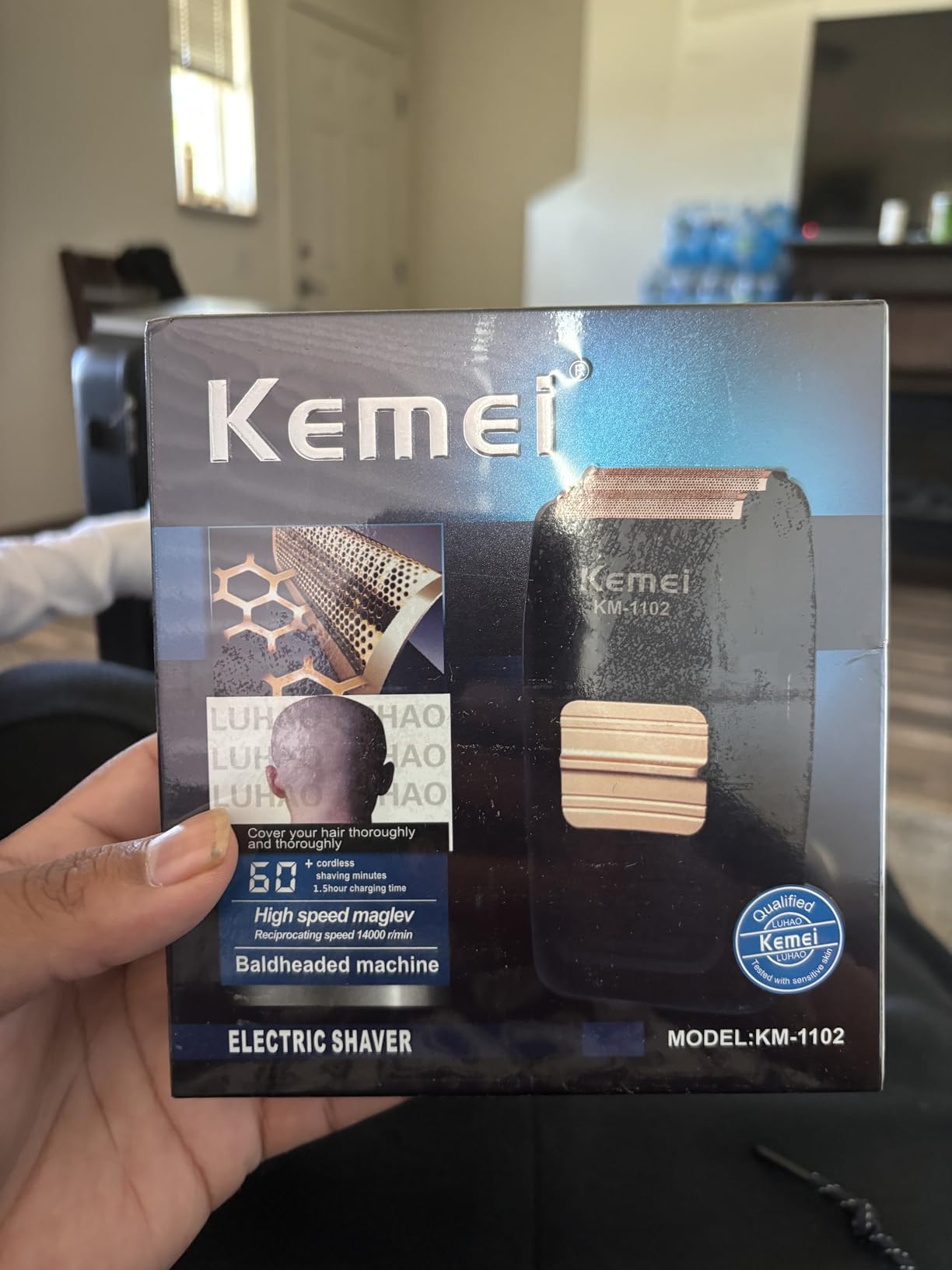 KEMEI Foil Shaver Double Electric Shaver for Men, Professional Electric Razors Head Shaver for Bald Men, Barber Supplies Cordless Rechargeable customer photo 2