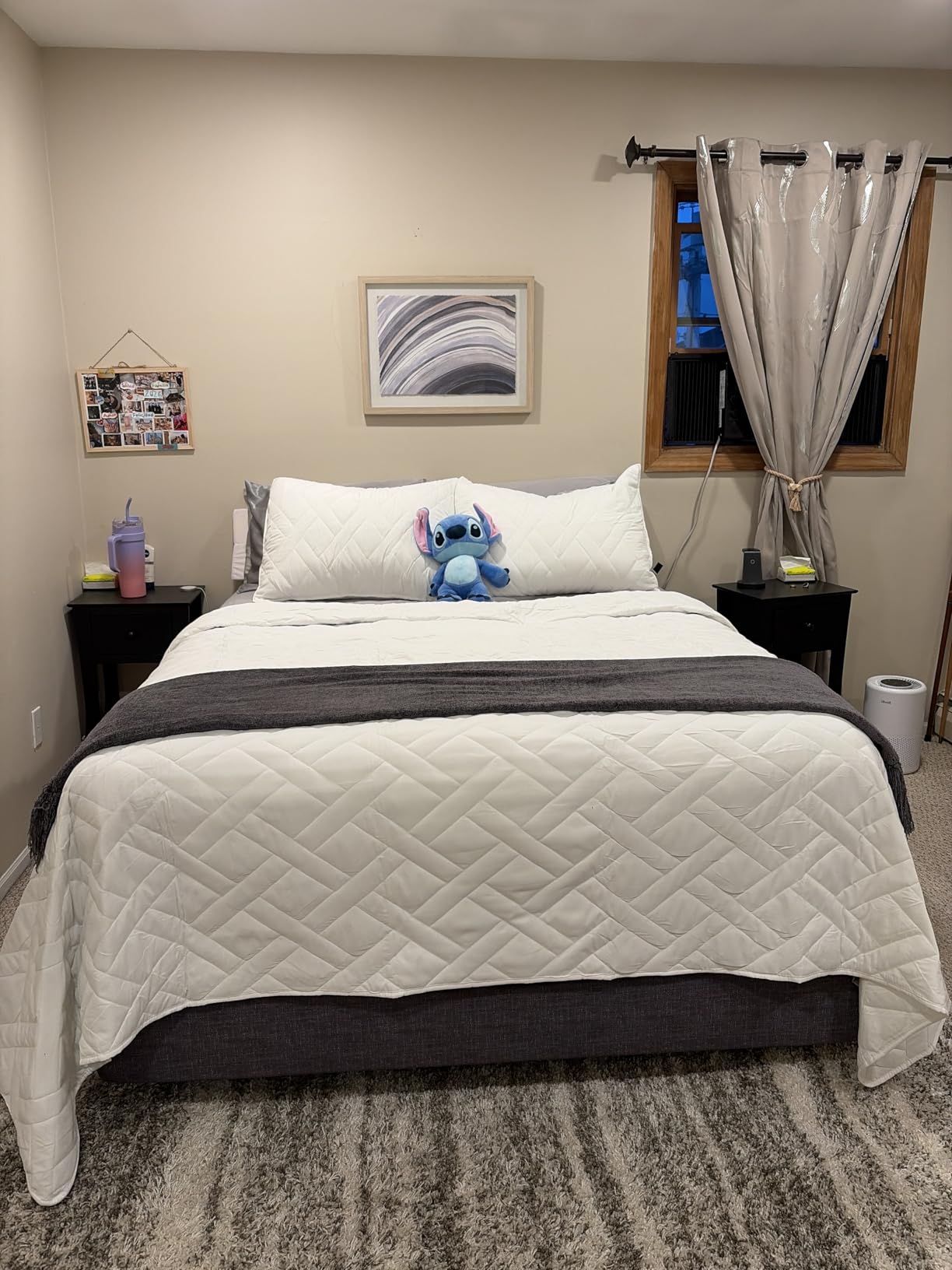 HORIMOTE HOME Quilt Set Queen Size Navy Blue, Classic Geometric Diamond Stitched Pattern, Ultra Soft Microfiber Lightweight Bedding Bedspread Coverlet for All Season with 1 Quilt 2 Pillow Shams customer photo 1
