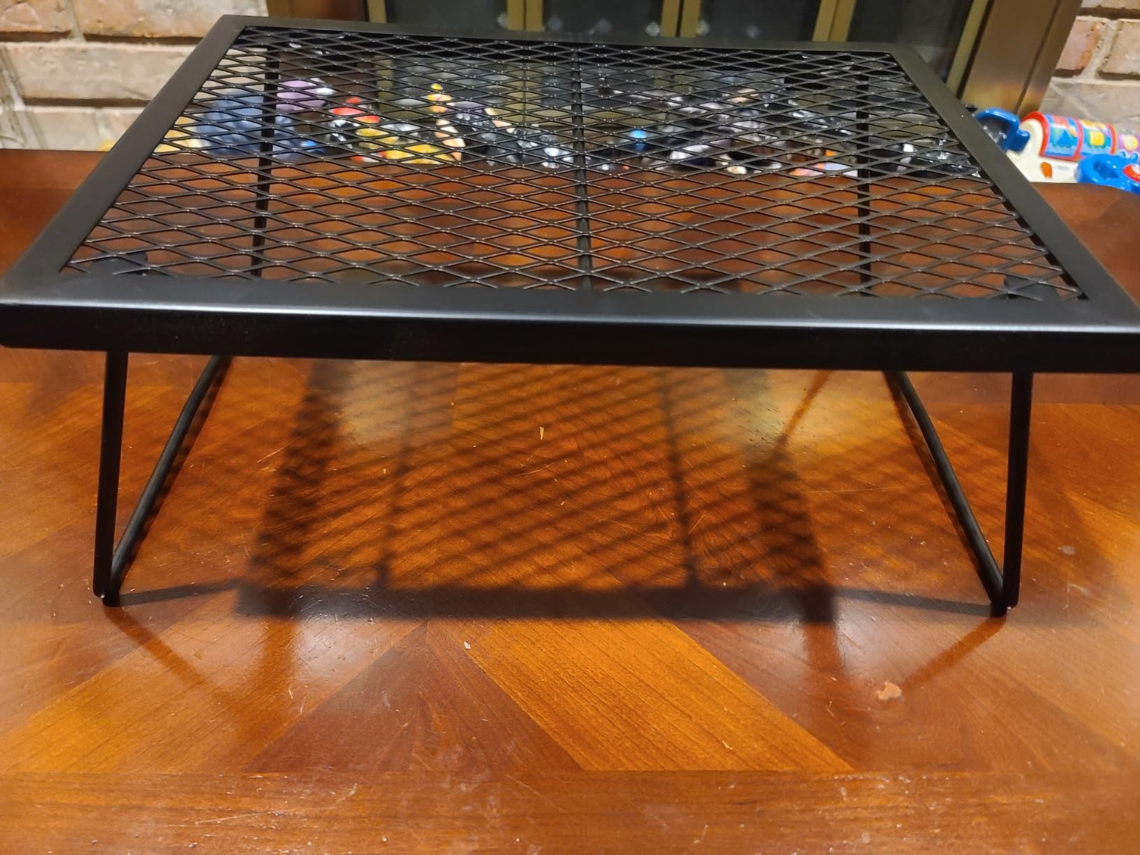 REDCAMP Folding Campfire Grill Heavy Duty Steel Grate, Portable Camp Fire Cooking Racks for Over Fire Pit customer photo 2