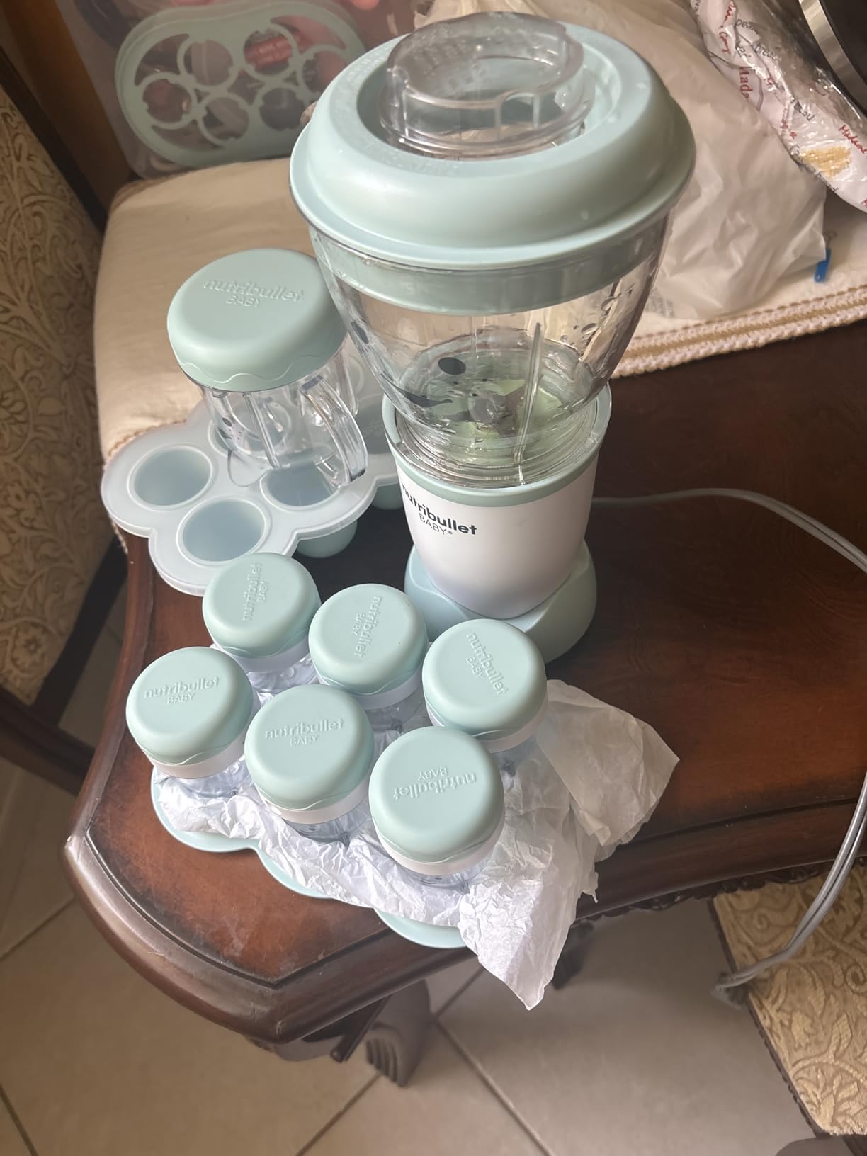 NutriBullet NBY-50100 Baby Complete Food-Making System, 32-Oz, White, Blue, Clear customer photo 1