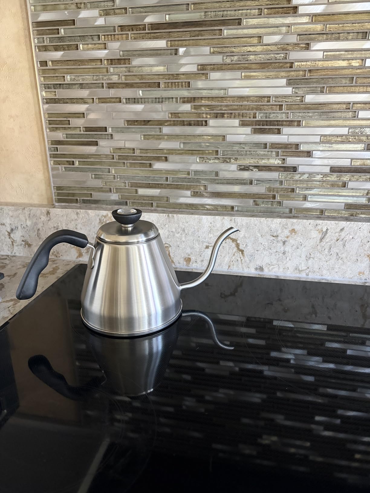 LuxHaus Pour Over Kettle - Gooseneck Kettle With Thermometer - Coffee and Tea Maker for Stovetop - 40oz customer photo 2