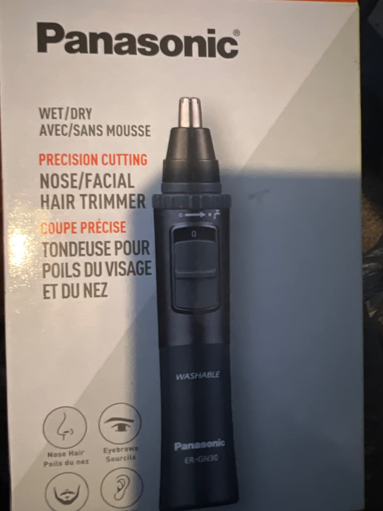 Panasonic Men’s Ear and Nose Hair Trimmer, Wet Dry Hypoallergenic Dual Edge Blade, Ear Hair Trimmer for Men - ER-GN30-H customer photo 2