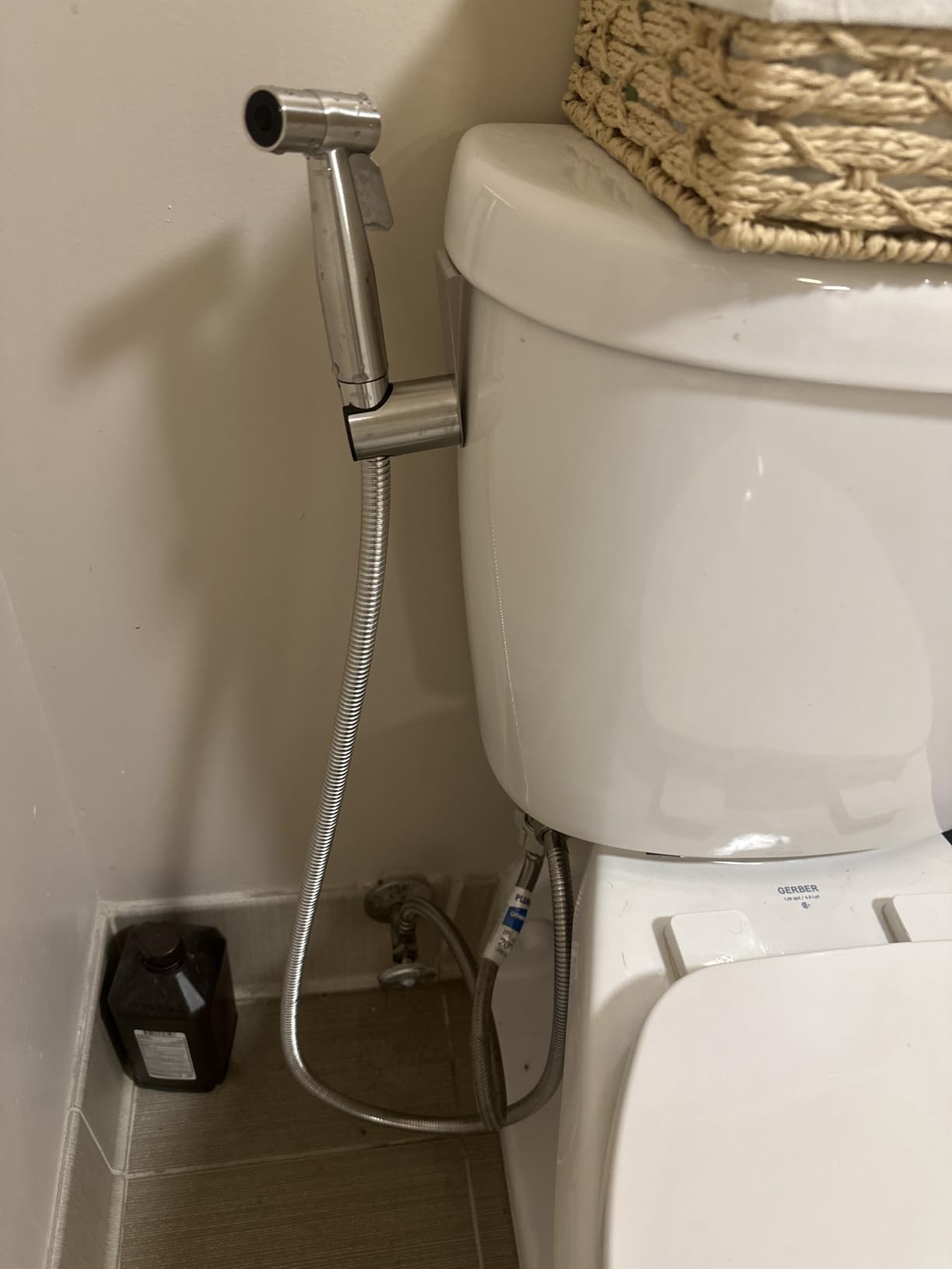 Arofa Handheld Bidet Sprayer, Bidet Attachment for Toilet, Brushed Nickel customer photo 2