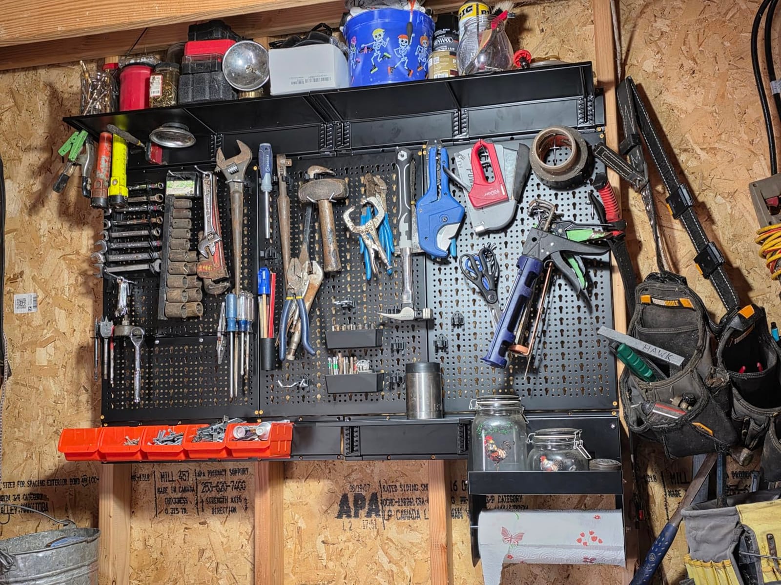 TORACK Pegboard Wall Organizer Kit 48x24 in, Garage Metal Tool Pegboard customer photo 1