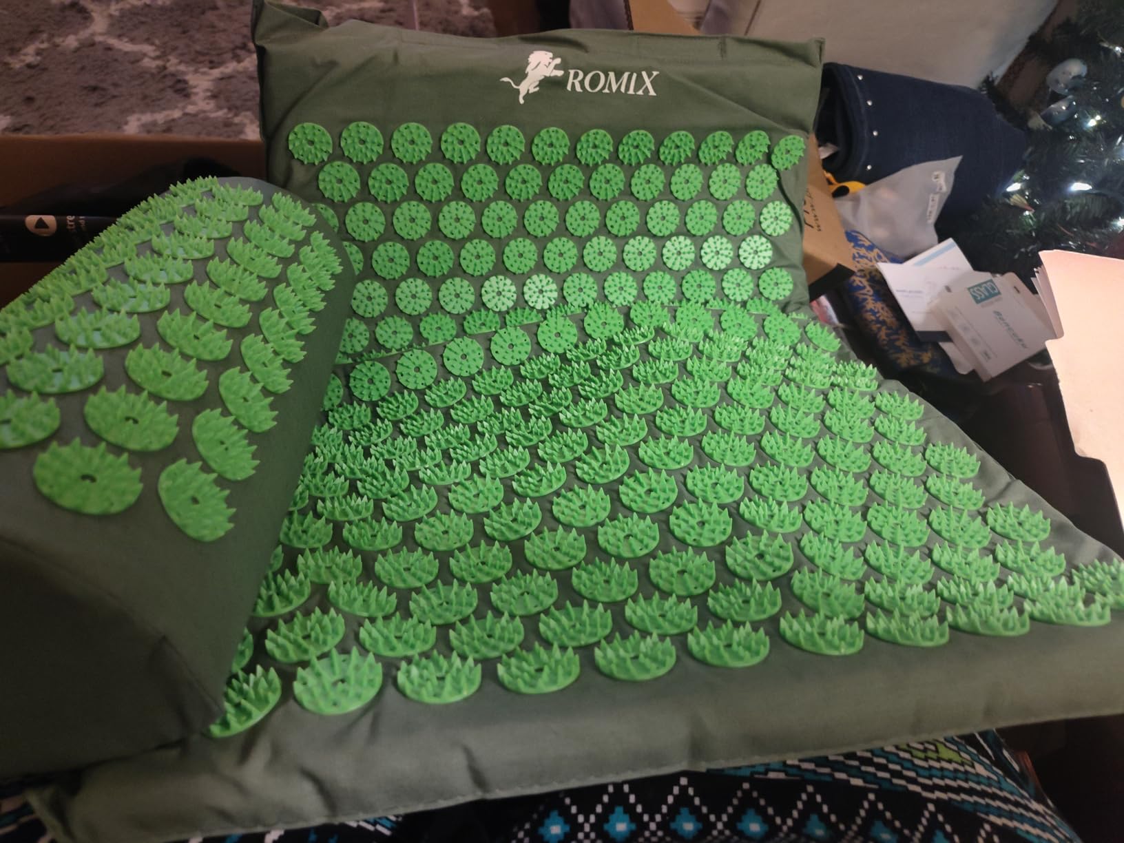 ROMIX Acupressure Mat And Pillow Set, Back Neck And Shoulder Pain Relief customer photo 1