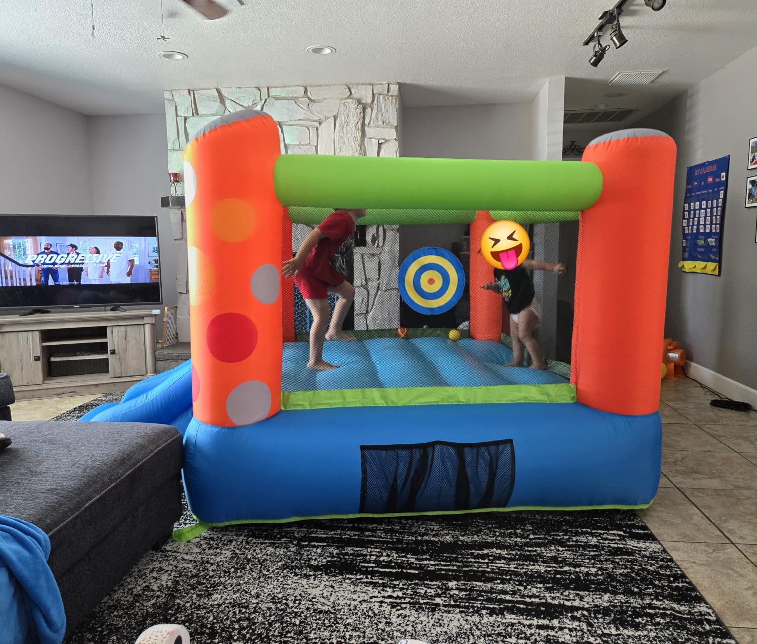 ACTION AIR Bounce House, Inflatable Bounce House with Air Blower, Bouncy Castle with Durable Sewn and Extra Thick, Family Backyard Jump House, Great Gift for Kids customer photo 2