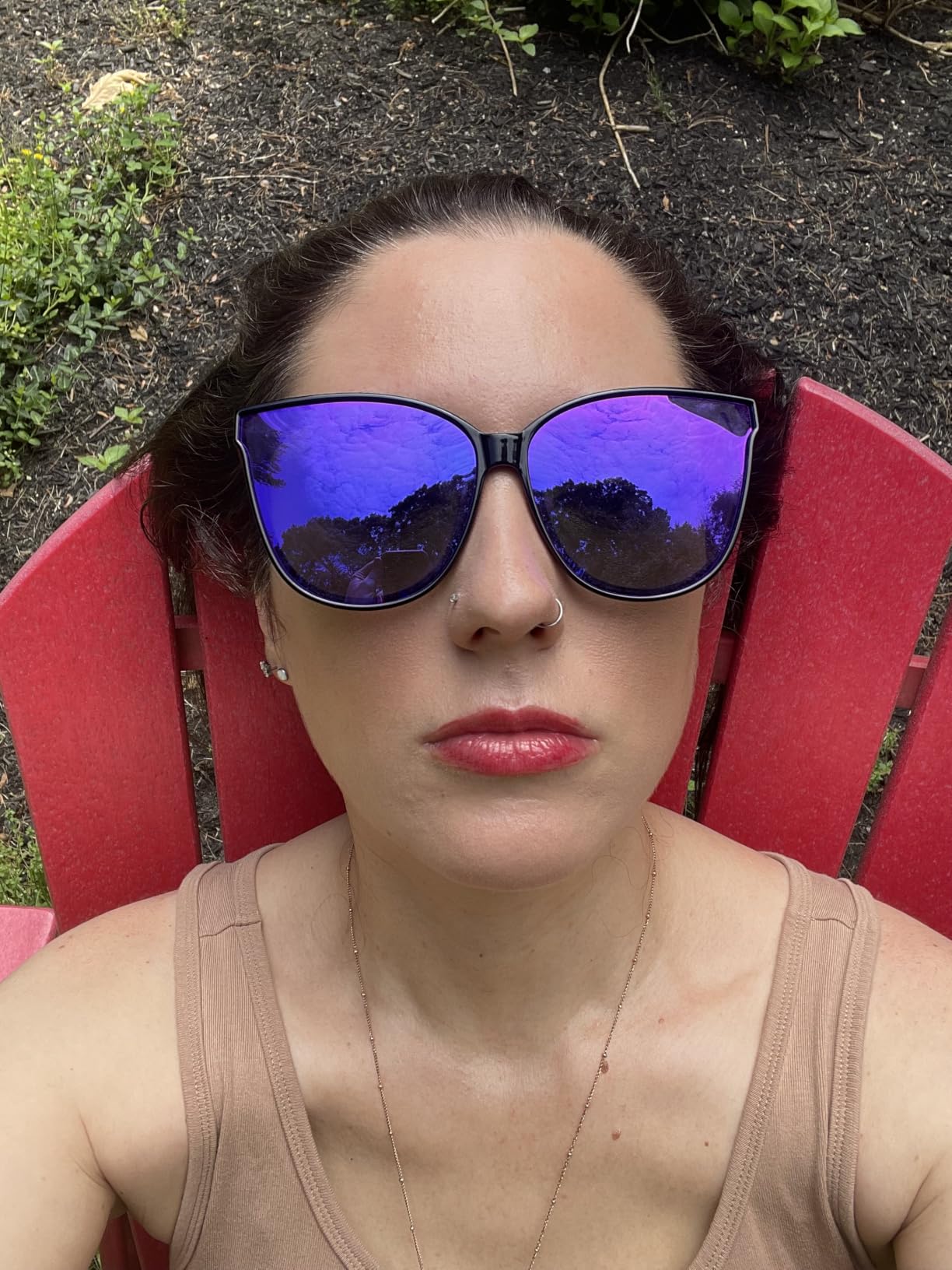 LVIOE Polarized Cat Eye Sunglasses for Women UV400 Protection customer photo 2