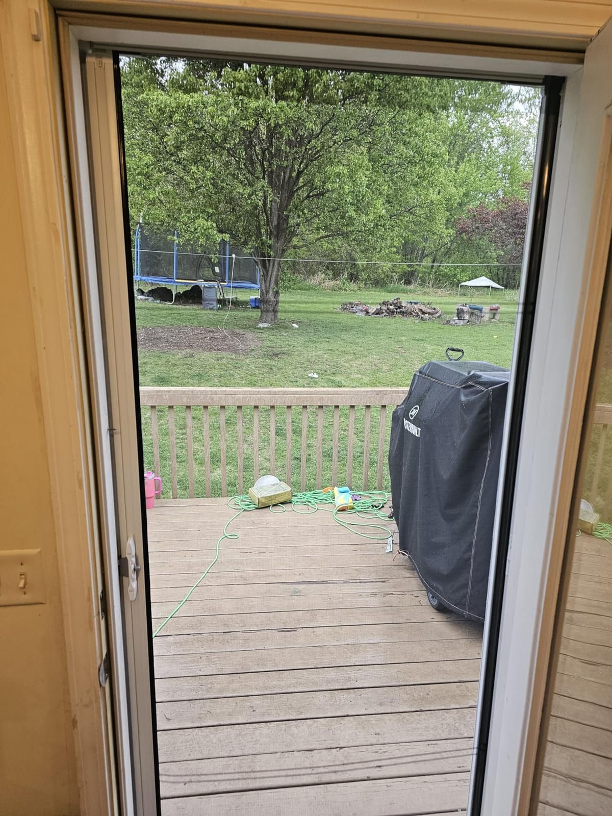 LARSON Brisa Brown Retractable Screen Door EZ-Glide 32-36 in Wide customer photo 2