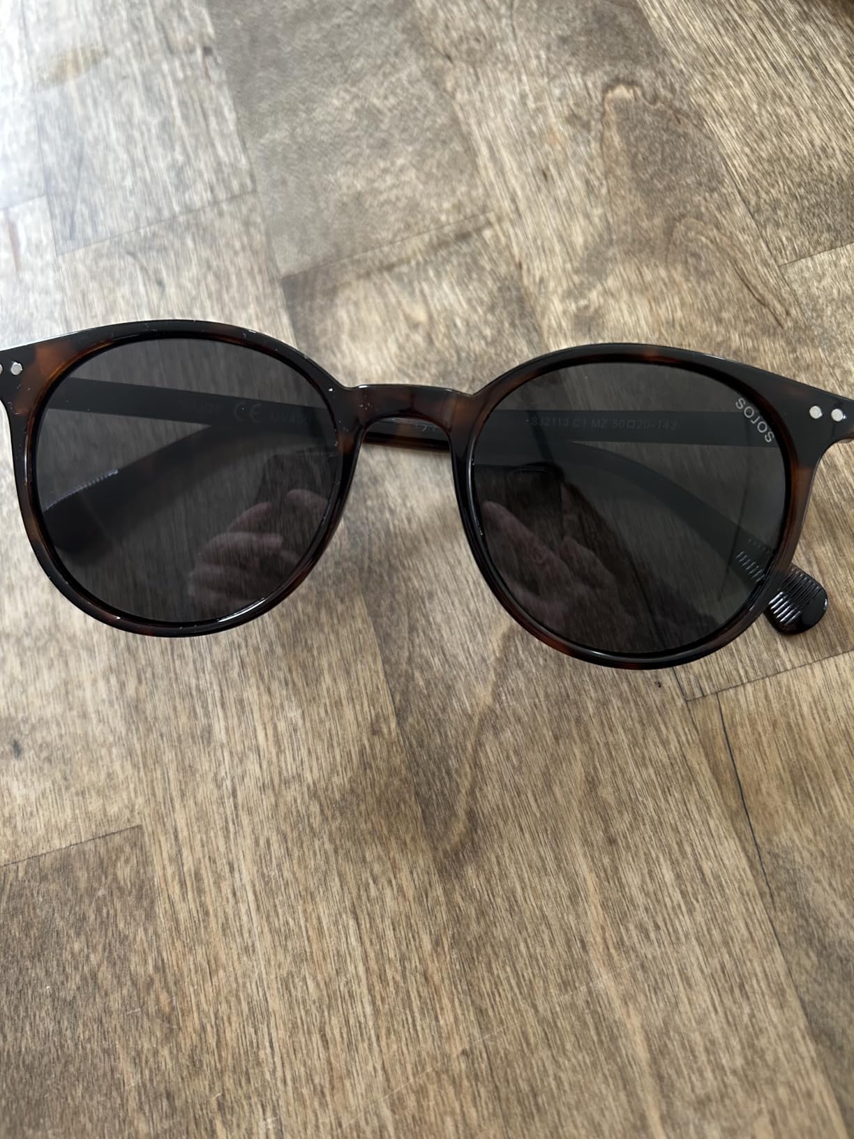 SOJOS Small Round Classic Polarized Sunglasses for Women Men Vintage Style customer photo 2
