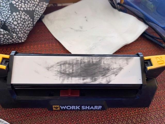 Work Sharp Benchstone Knife Sharpener, 3 sided for faster manual pocket or hunting knife sharpening customer photo 1