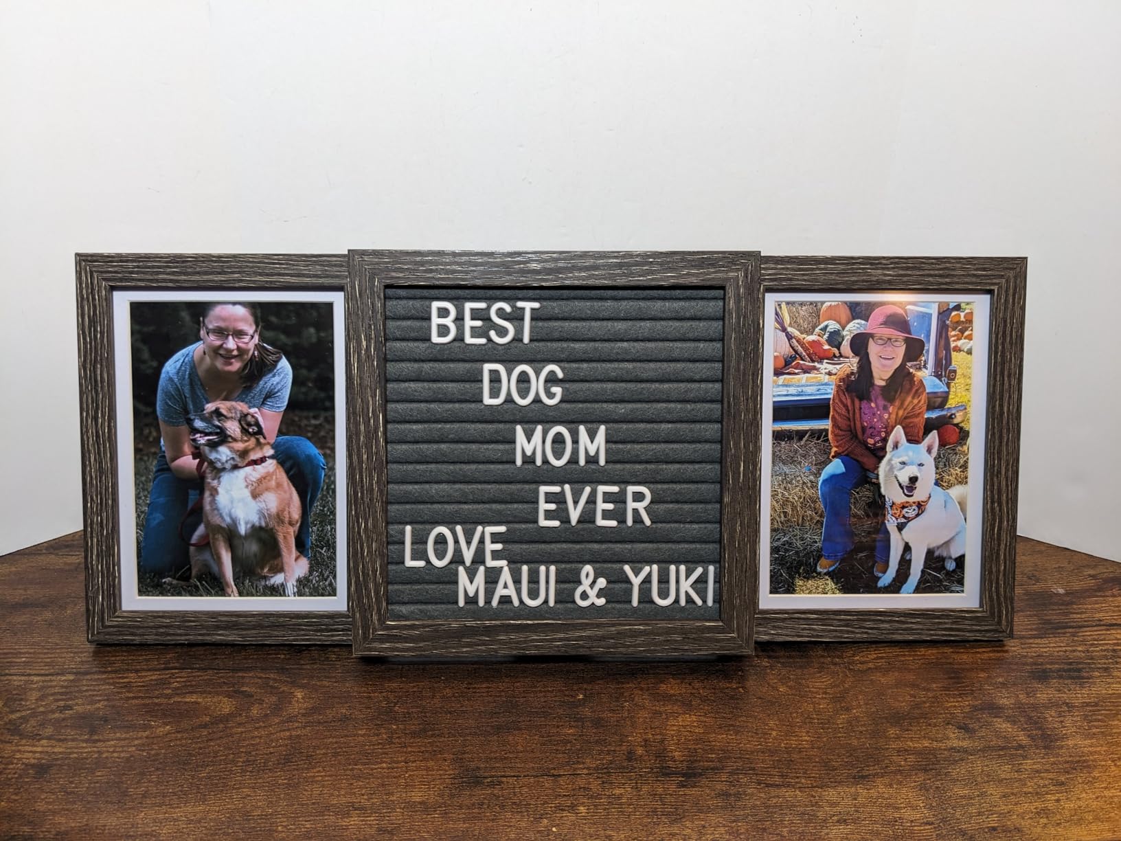 Personalized Grandparents Picture Frame Gift from Grandkids – Custom Photo Frame for Grandpa, Pop Pop, Poppy, Grandad, Gramps, Papaw – Double Picture Frame with Letter Board customer photo 1