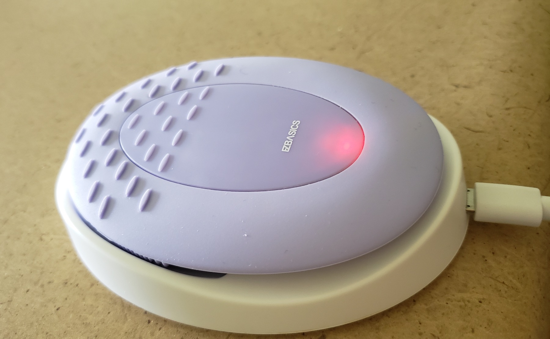 EZBASICS Silicone Facial Cleansing Brush, IPX7 Waterproof, Violet customer photo 2