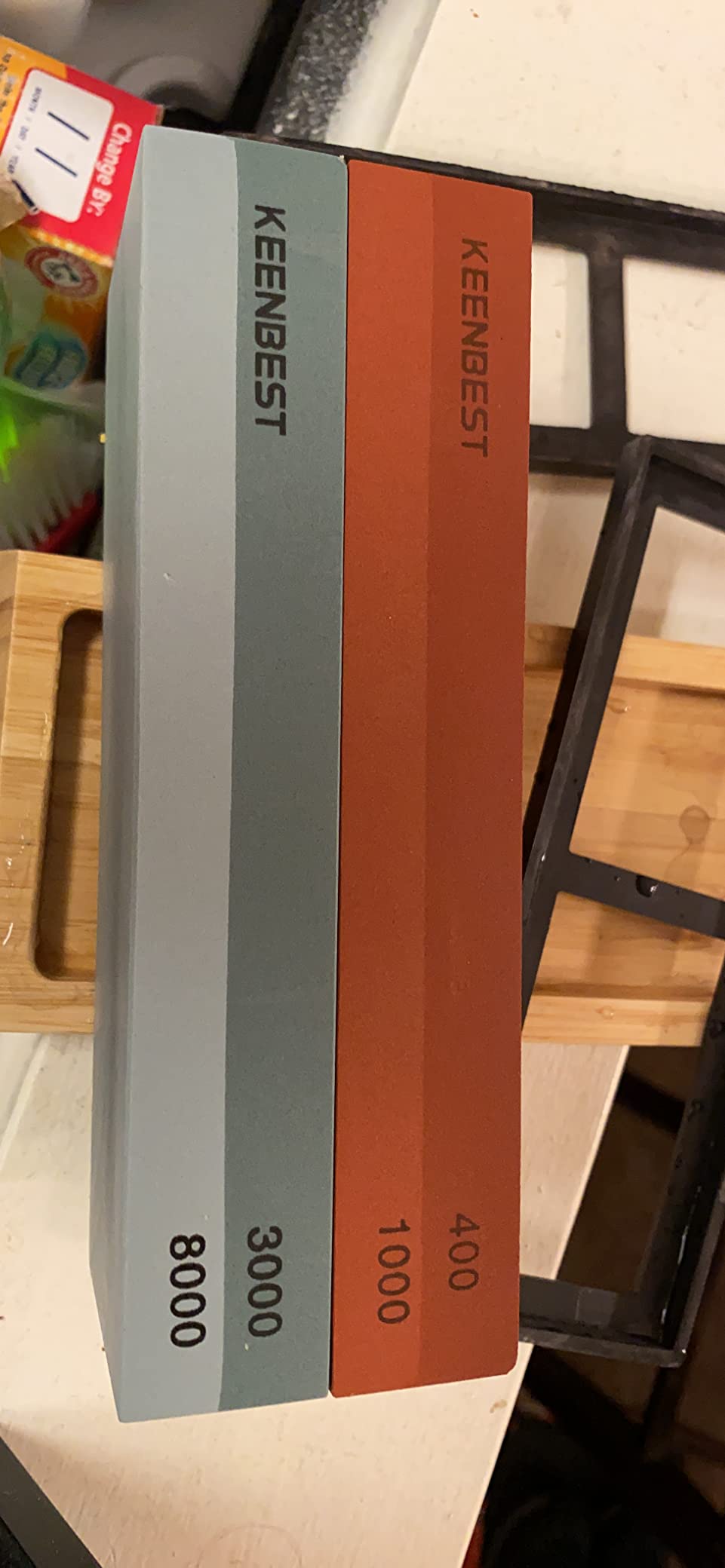 KEENBEST 400 1000 3000 8000 Girt Whetstone Knife Sharpening Stone Kit customer photo 2