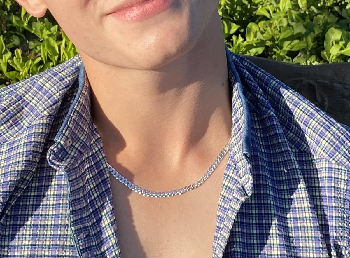 QUADRI 925 Sterling Silver Chain Necklace for Men customer photo 1
