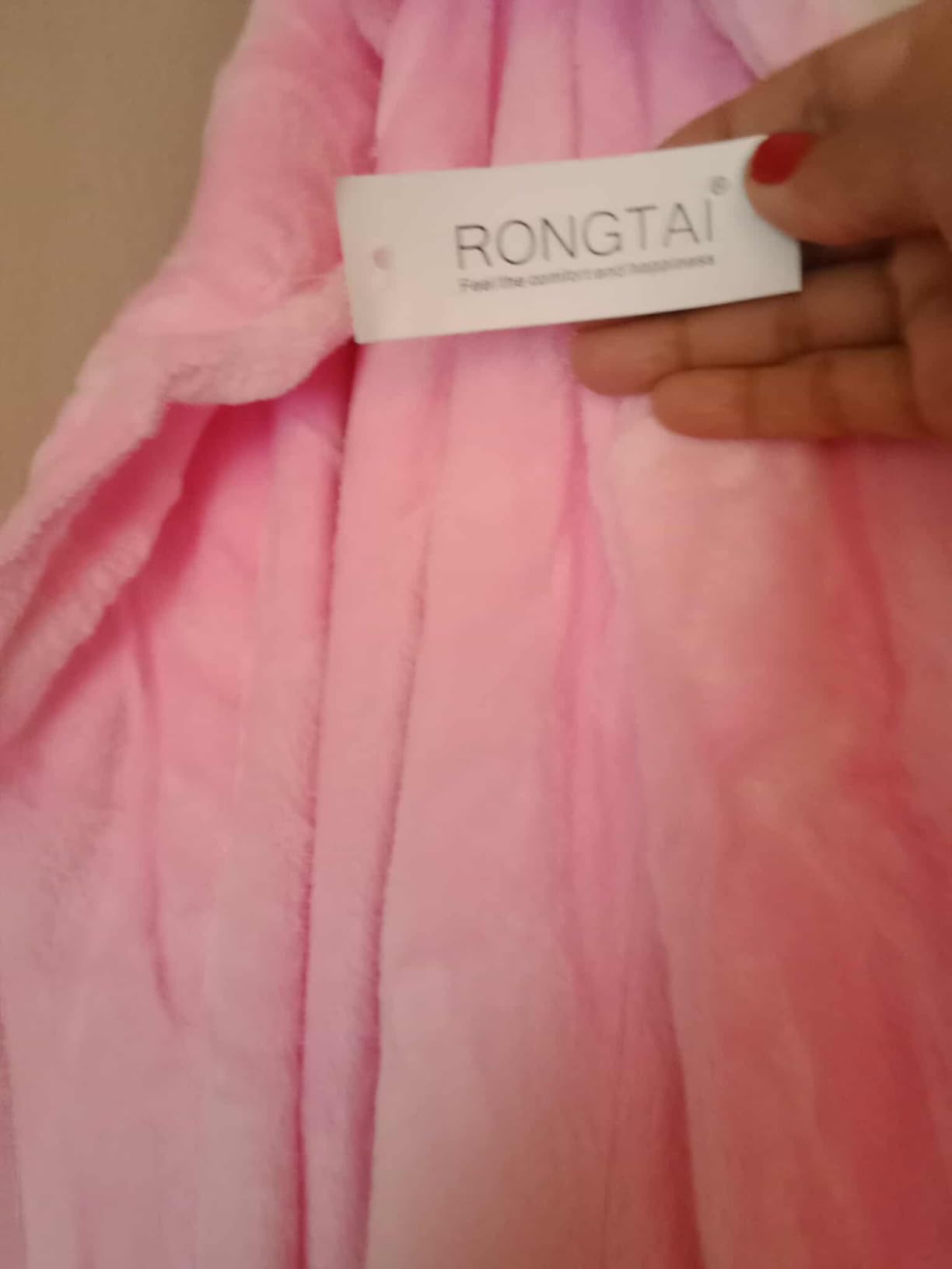 RONGTAI Womens Bathrobe Ladies Fleece Plush Warm Long Robes Fleece Nightgown Sleepwear customer photo 2