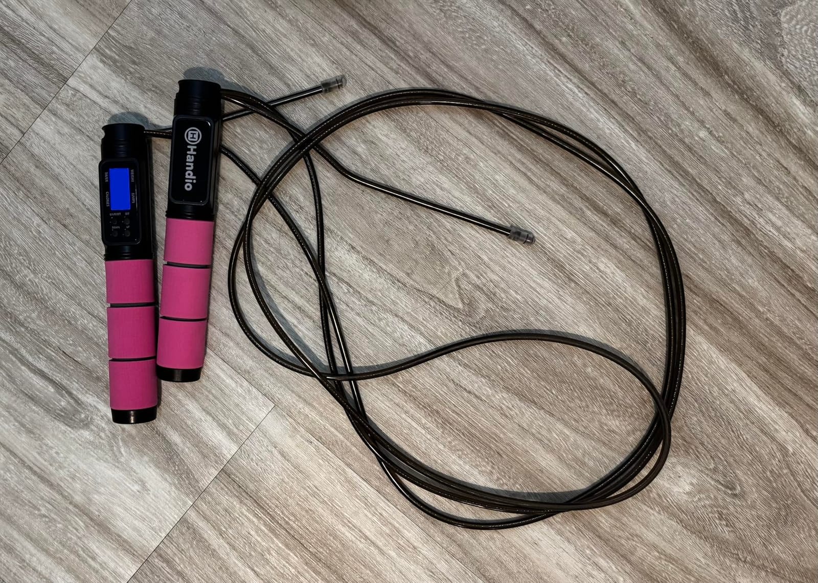 Jump Rope, H Handio Jump Rope with Counter, Workout Jumping Rope with Steel Ball Bearings, Adjustable Length Speed Skipping Rope for Men Women Kids Home Gym, Crossfit, Fitness Exercise customer photo 2