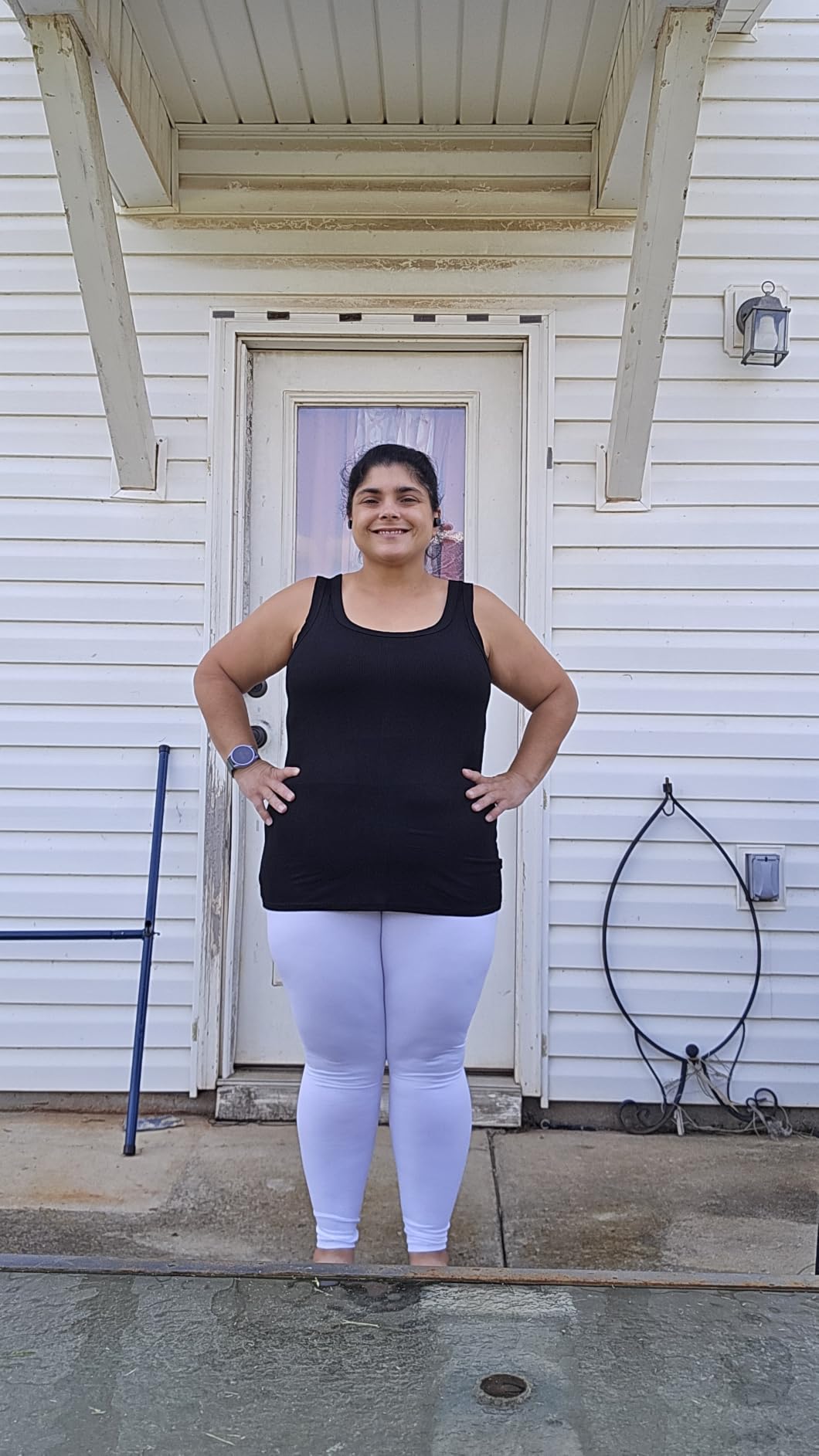 TNNZEET High Waisted Leggings for Women - No See Through Tummy Control Cycling Workout Yoga Pants with Pockets Reg & Plus customer photo 2