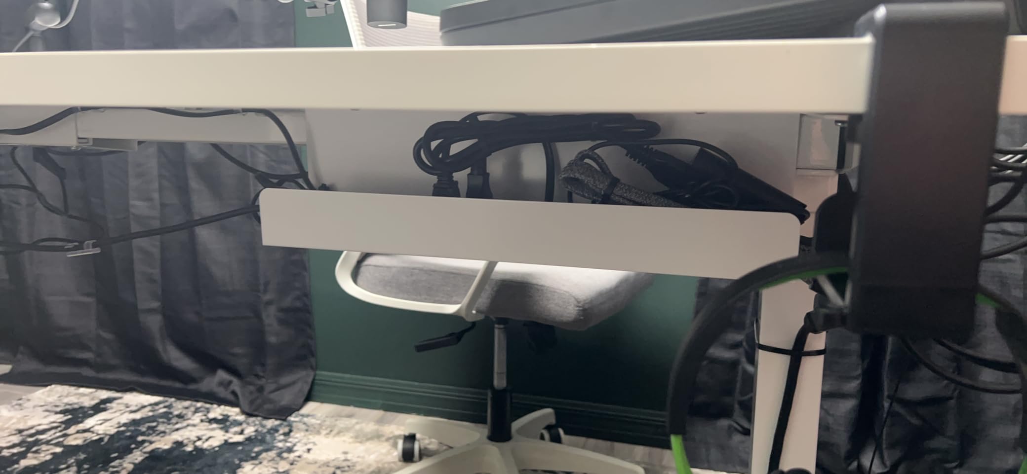VIVO 2 Pack Black 17 in Under Desk Cable Management Tray, DESK-AC06-2C customer photo 2