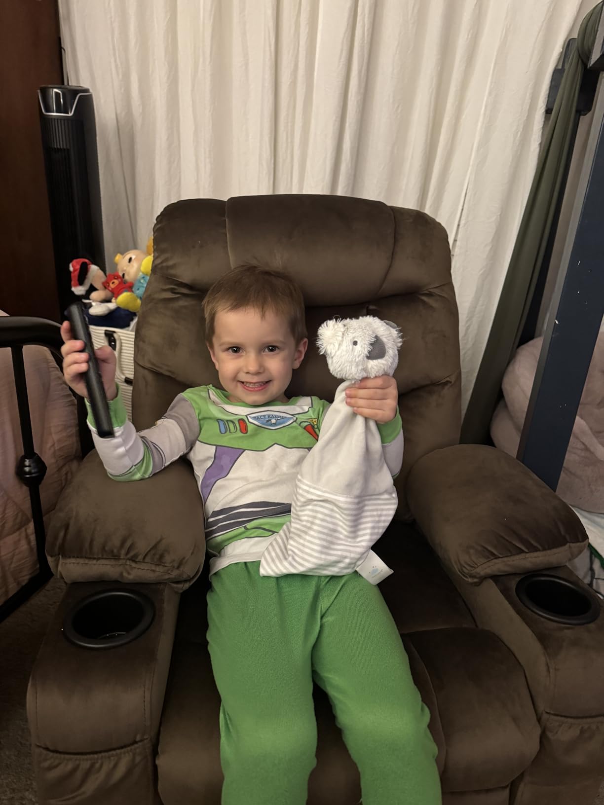MCombo Big Kids Recliner for Ages 3+, Toddlers Recliner 7355 Velvet, Grey customer photo 2
