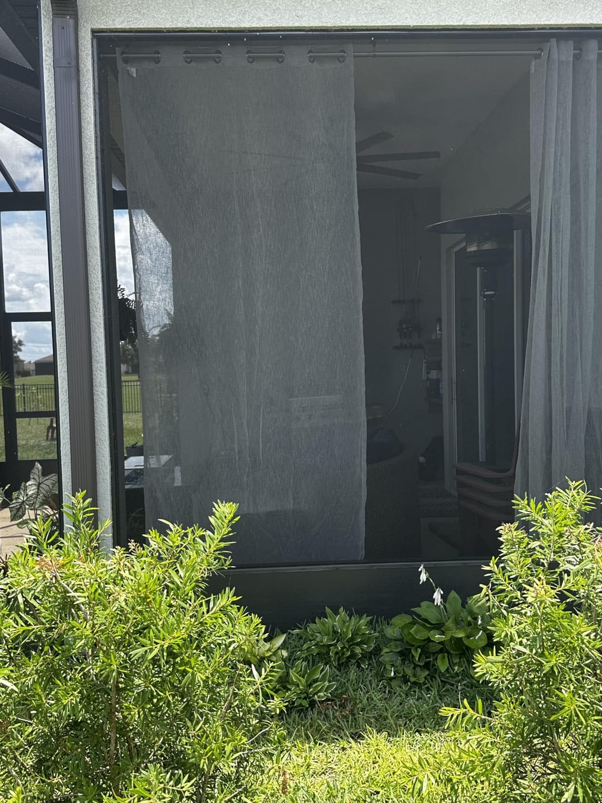 LORDTEX Burlap Linen Look Outdoor Curtain for Patio 2 Panels customer photo 1