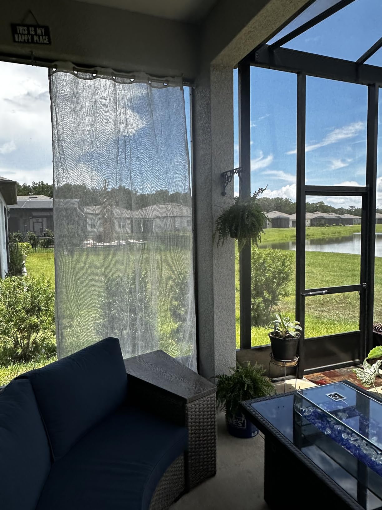 LORDTEX Burlap Linen Look Outdoor Curtain for Patio 2 Panels customer photo 2