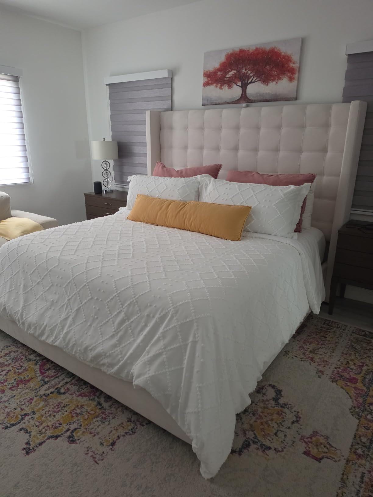Bedsure White Boho Duvet Cover Queen, Soft Vintage Embroidery customer photo 1