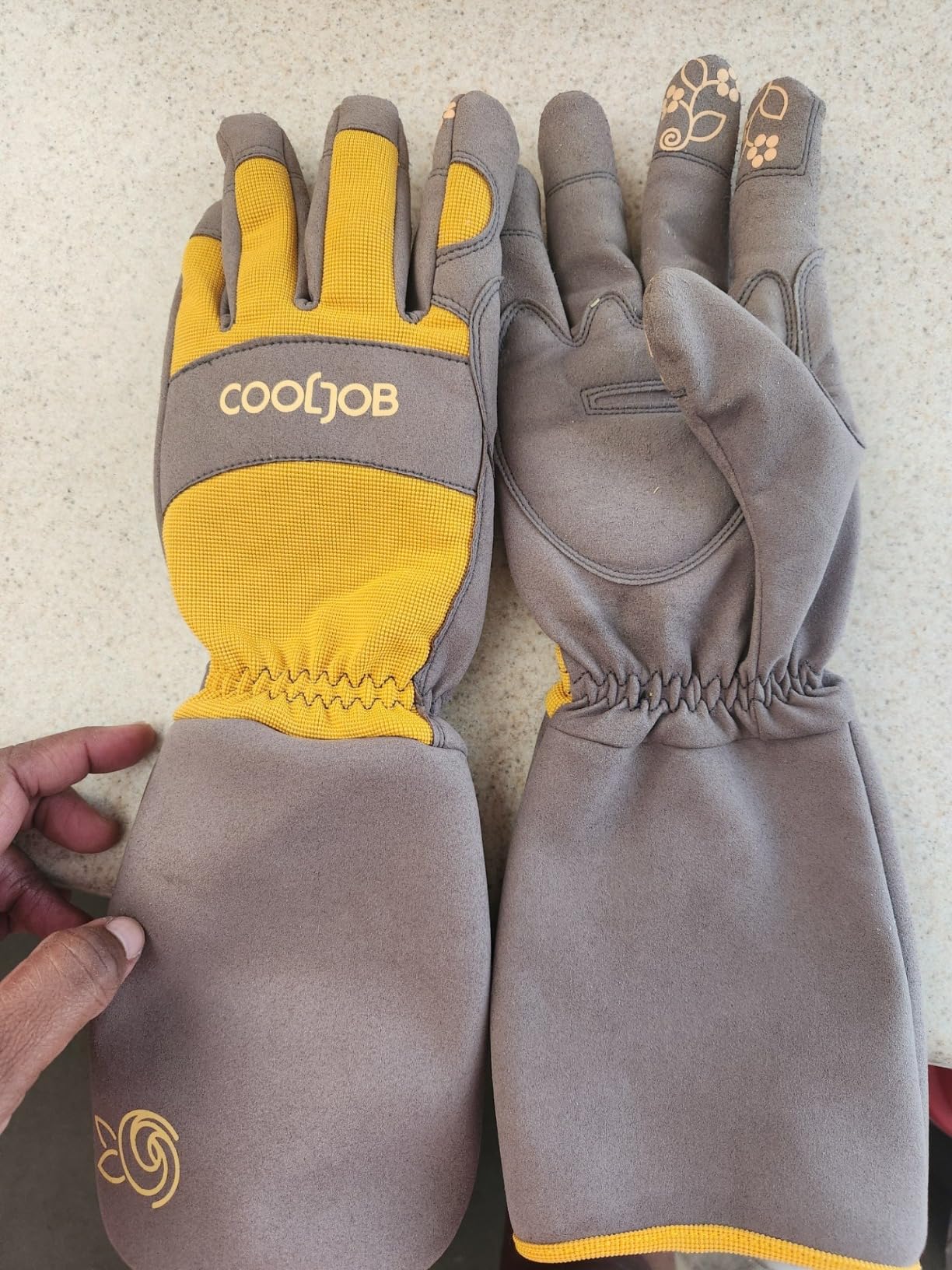 COOLJOB Thorn Proof Rose Pruning Garden Gloves for Men, Long Sleeve Large customer photo 2