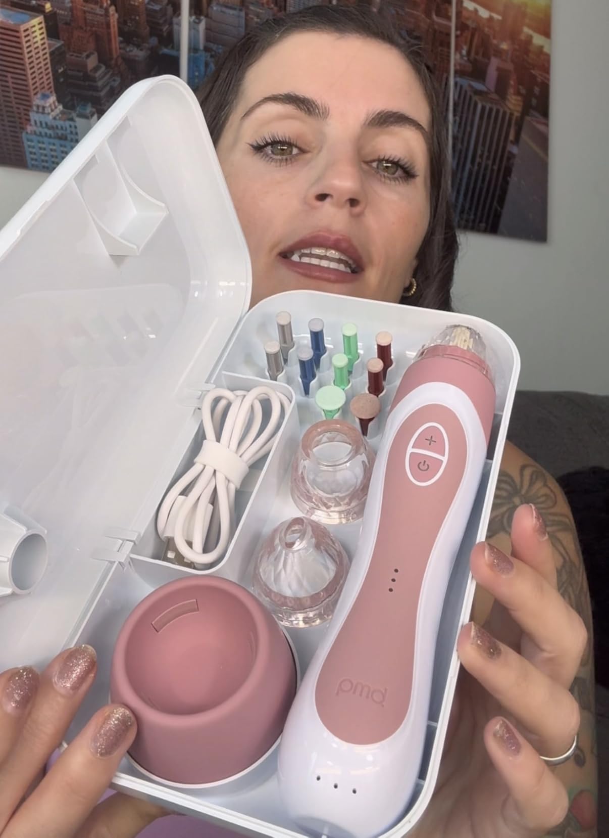 PMD Beauty Personal Microderm Elite Pro - At-Home Use, Facial Exfoliator Tool, Microdermabrasion Machine Kit for Face and Body Skincare customer photo 1