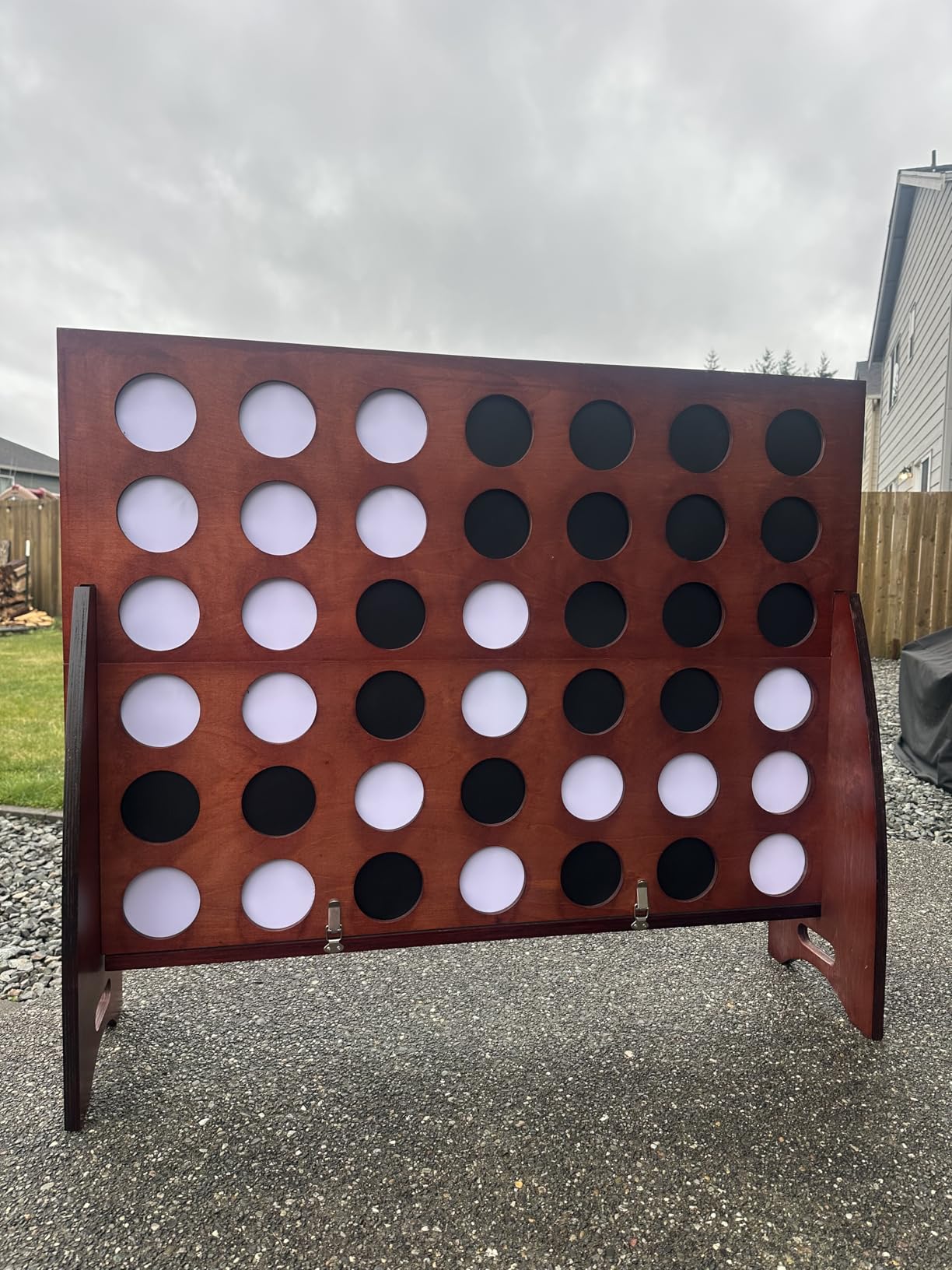 Swooc - Giant Four in a Row (All Weather) with Carrying Case & 60% Quieter Design - Giant Game Outdoor for Adults and Family - 4 in a Row Life Size Yard Games for Kids and Adults customer photo 1