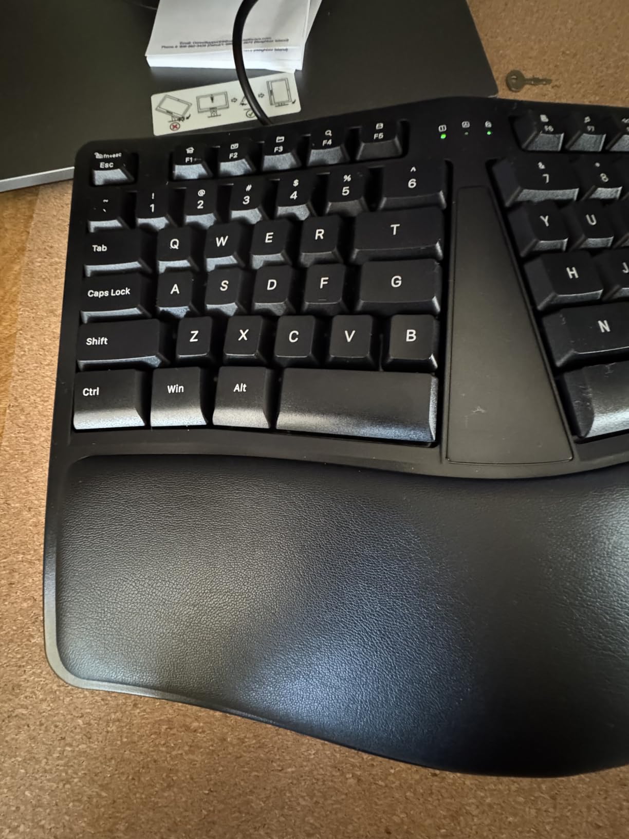 X9 Wired Ergonomic Keyboard with Cushioned Wrist Rest - Type Comfortably Longer - USB Wired Split Keyboard for Laptop, PC & Chrome Computer with 110 Ergo Keys & 5ft Cable customer photo 1