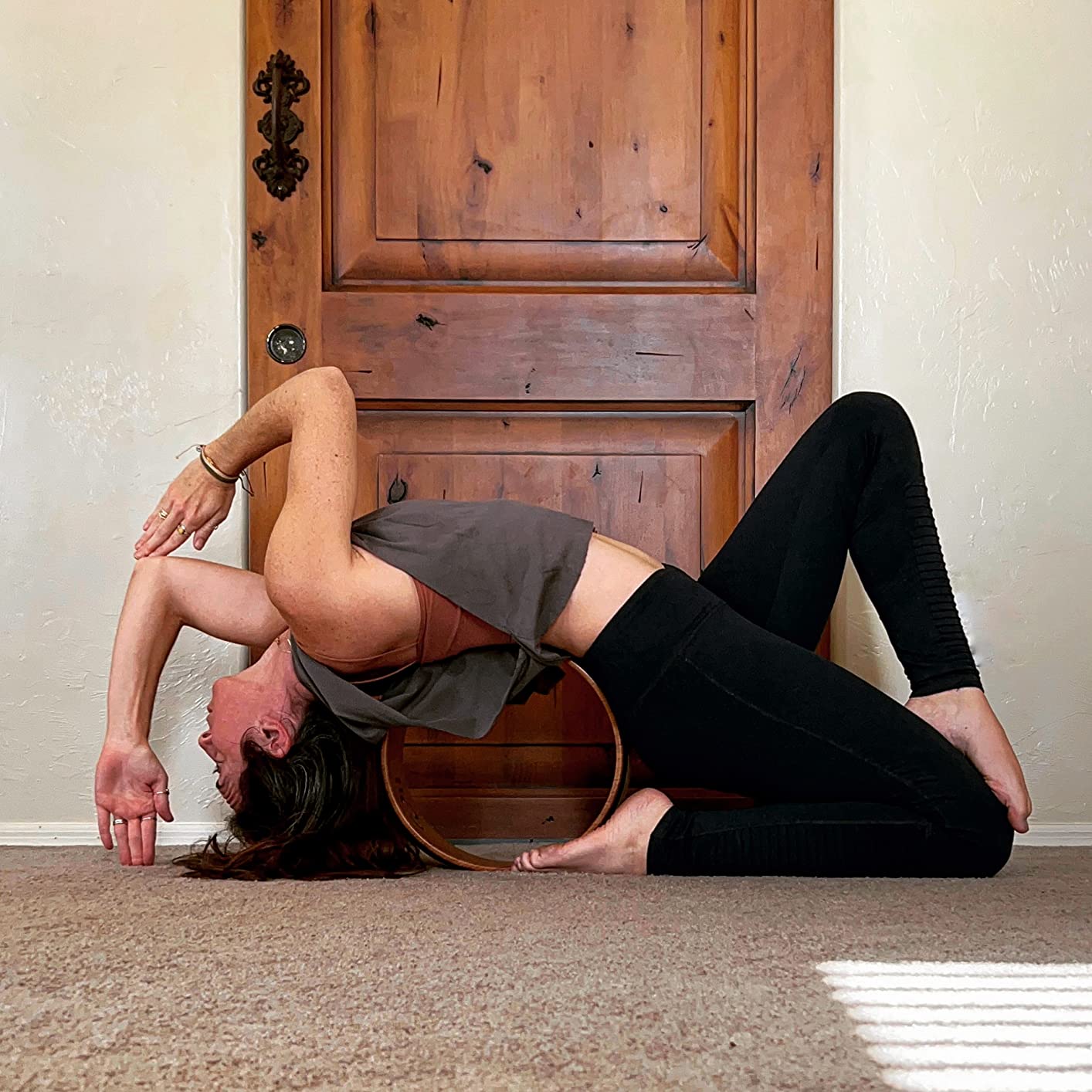 Deluxe Cork Yoga Wheel Set - Back Roller, 2 Cork Blocks & Strap customer photo 1