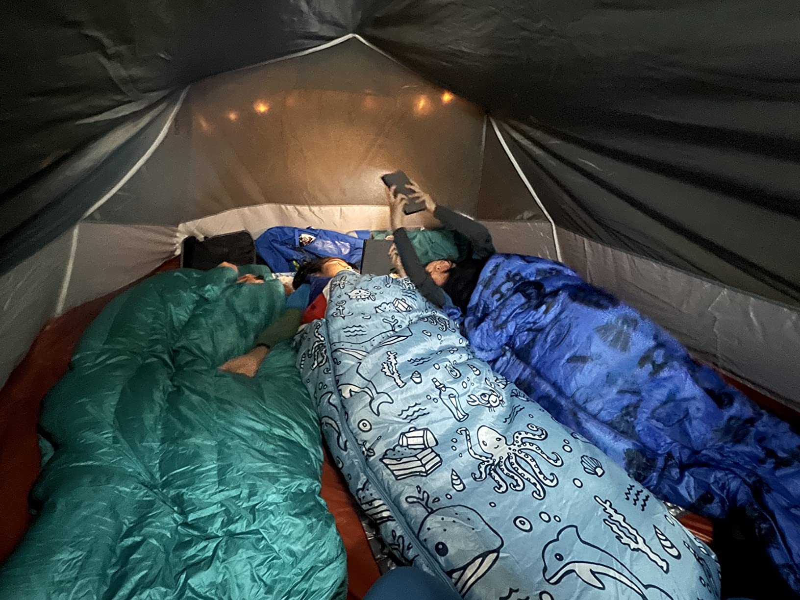 KidzAdventure Mummy Style 32 – 59F Kids Sleeping Bag with Pillow Sleeve, 4 Season, Lightweight and Backpacking Style, Ideal for Camping, Sleepover, Boys, Girls, and Youth customer photo 2