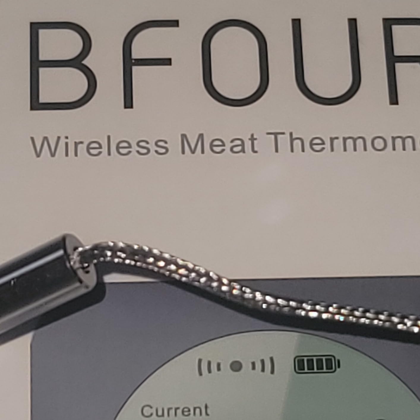 BFOUR Meat Thermometer Wireless Bluetooth, LCD Digital Meat Thermometer with Dual Probe, Wireless Remote BBQ Thermometer for Smoker Kitchen Cooking Grill Thermometer for Grilling BBQ Oven customer photo 2