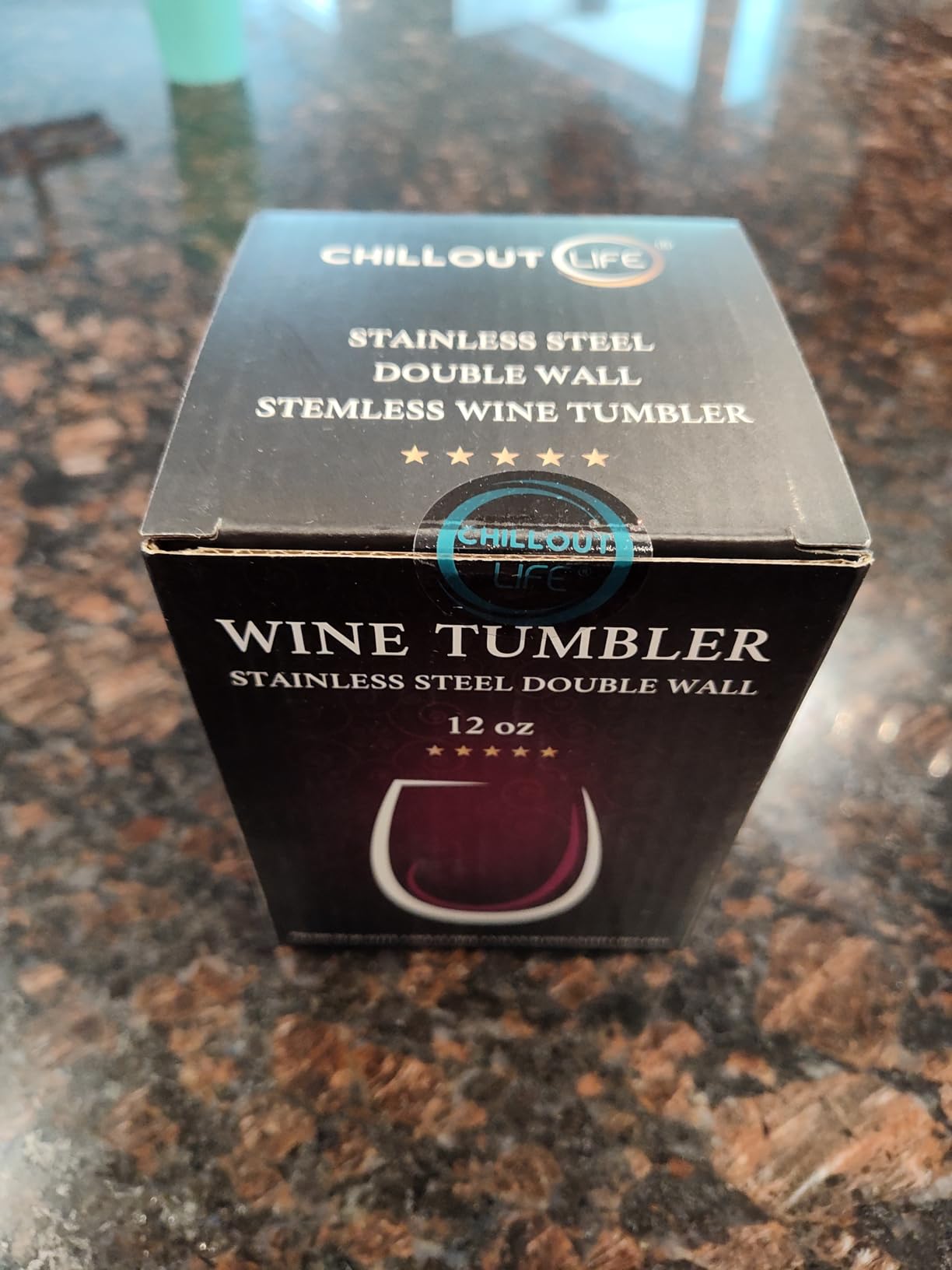 CHILLOUT LIFE 12 oz Stainless Steel Wine Tumblers 2 Pack & 1 Insulated Wine Bottle - Double Wall Vacuum Insulated Wine Glasses Cups with Lids and Straws Set Keeping Cold & Hot Gift Set customer photo 1