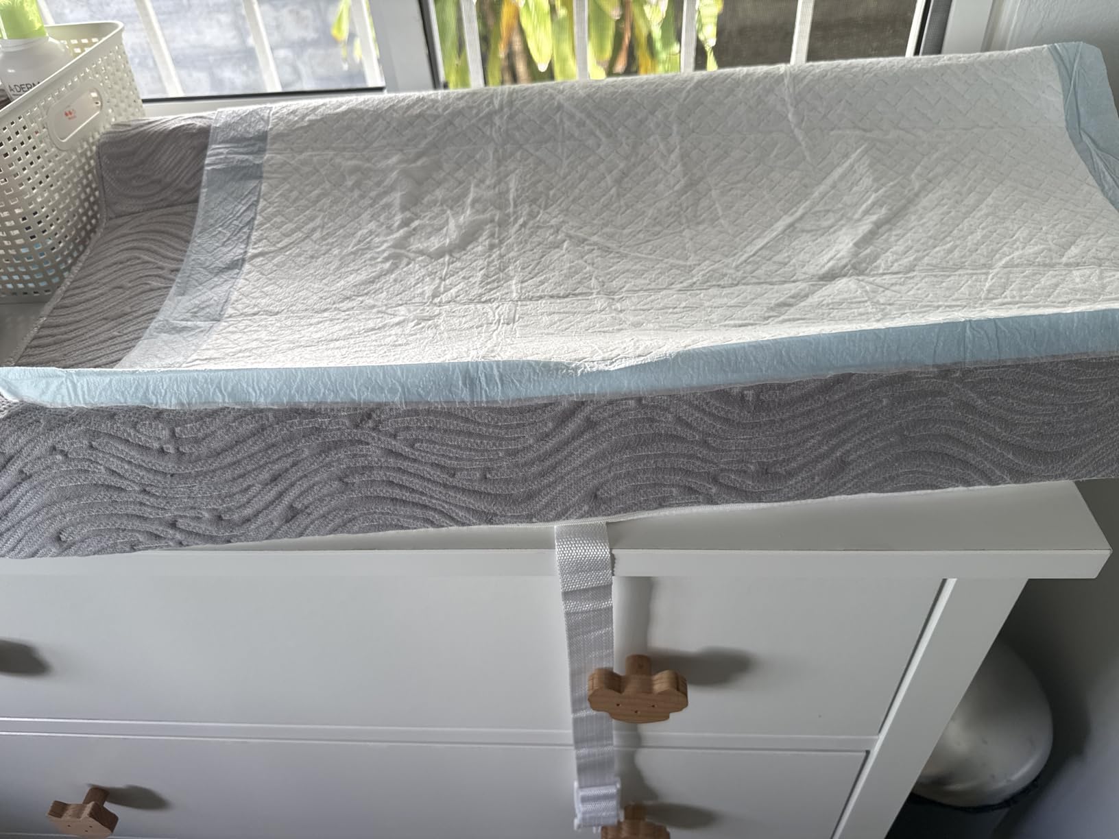 Jool Baby Serenity Soft Changing Pad + Washable Cover, Non-Slip - Fits Standard Changing Tables & Dressers (Cloud Pattern, Gray) customer photo 1