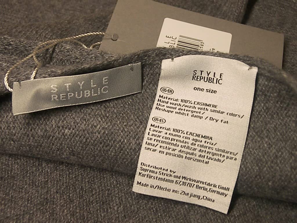 Style Republic Solid Colored 100% Pure Cashmere Winter Mens Scarf | 20
