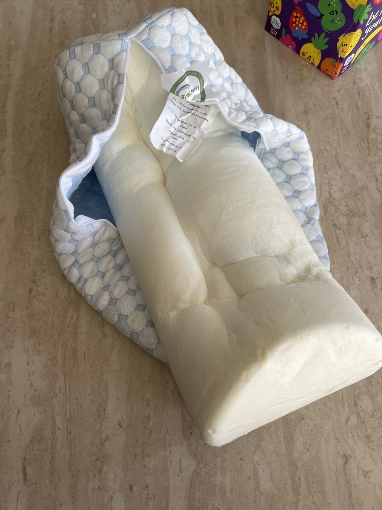 Nestl Neck Roll Pillow for Pain Relief - Premium Memory Foam – Bolster Pillow for Sleeping with a Breathable Cooling Cover - Comfy Cylinder Neck Roll Pillow customer photo 1
