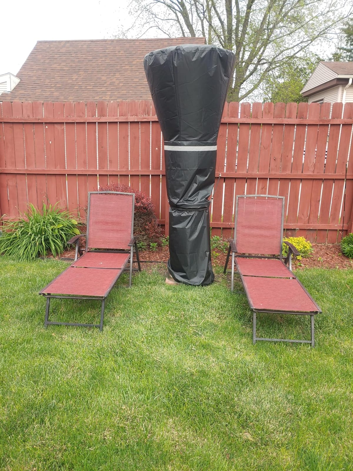 Patio Heater Cover Waterproof with Zipper and Storage Bag,Outdoor Heater Cover Has Dustproof,Wind-Resistant,UV-Resistant,Snow-Resistant Features for Patio Heater, 89'' Height x 33